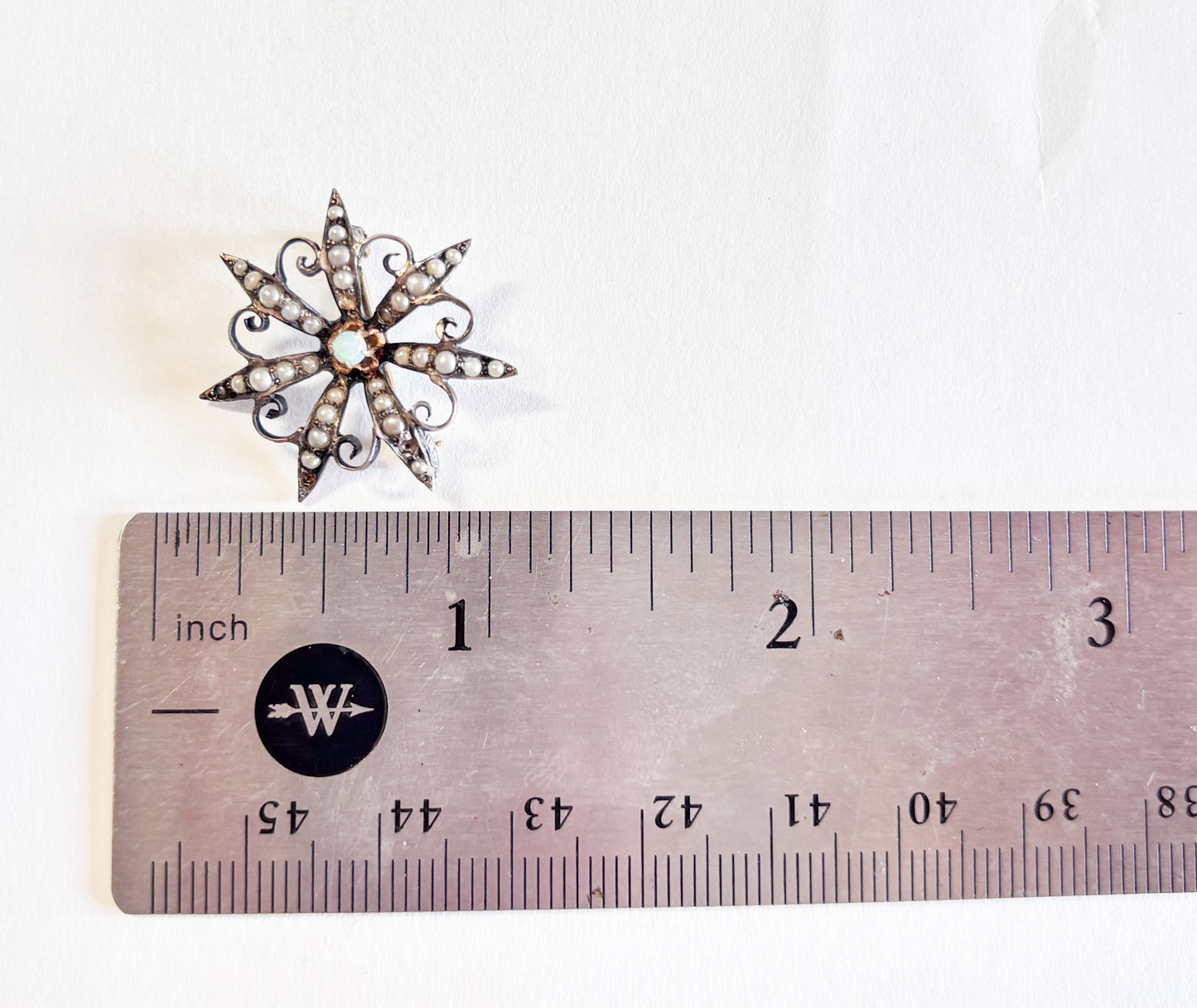 1900s Antique Victorian Starburst Brooch | Vintage Antique Brooch