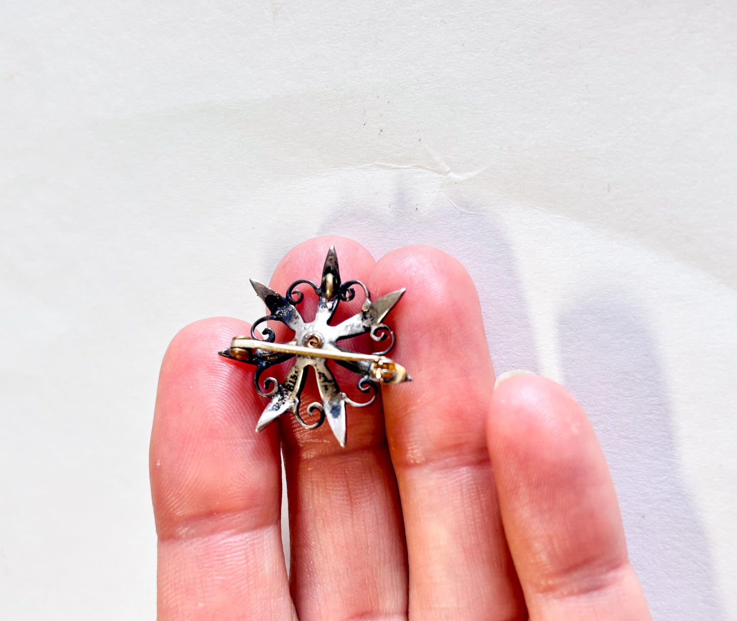 1900s Antique Victorian Starburst Brooch | Vintage Antique Brooch