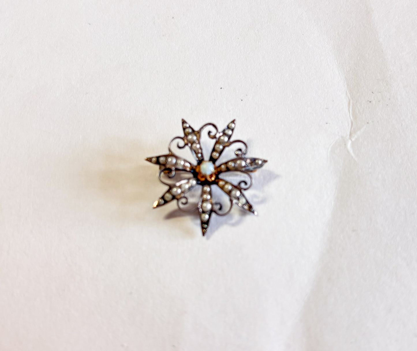1900s Antique Victorian Starburst Brooch | Vintage Antique Brooch