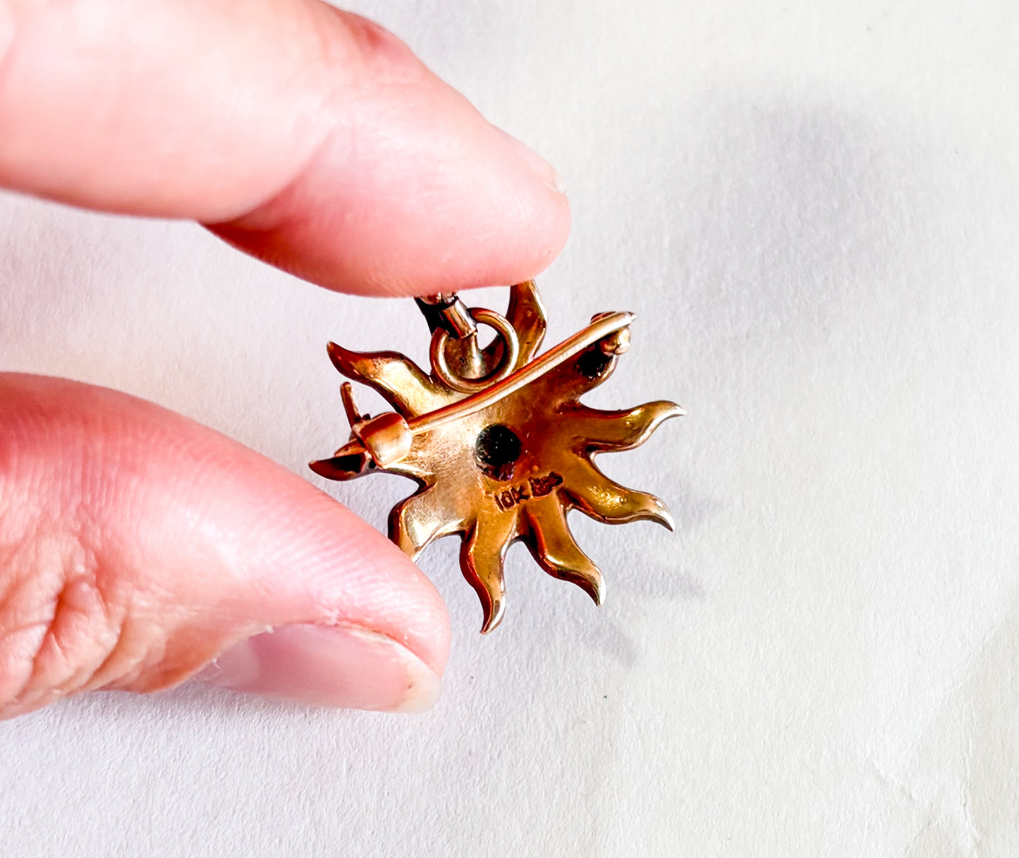 1900s Victorian Seed Pearl Brooch | Antique Starburst Brooch Pendant