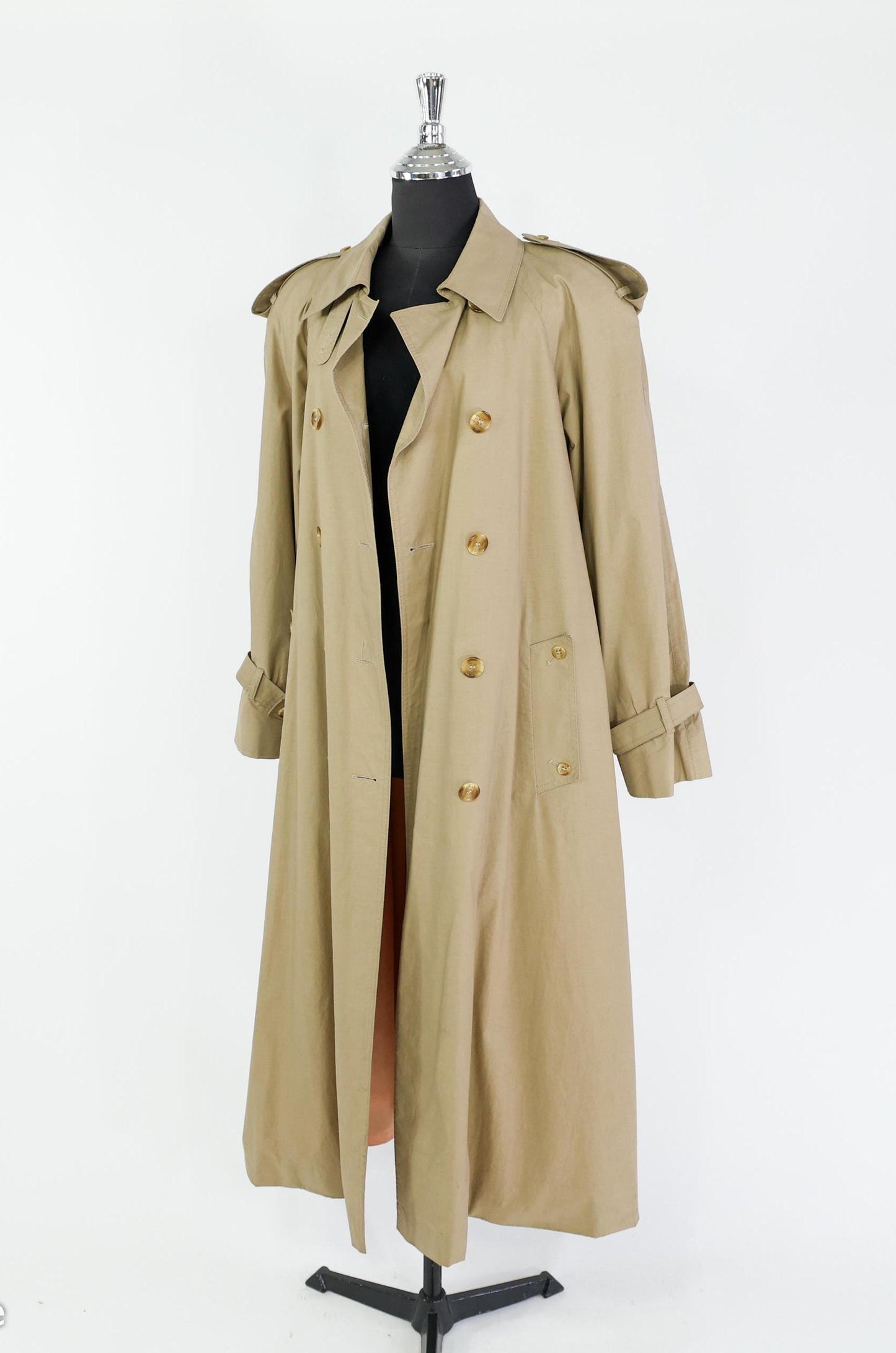 Aquascutum | 1970s Trench Coat | 70s Khaki Trench Coat | Aquascutum England | Medium