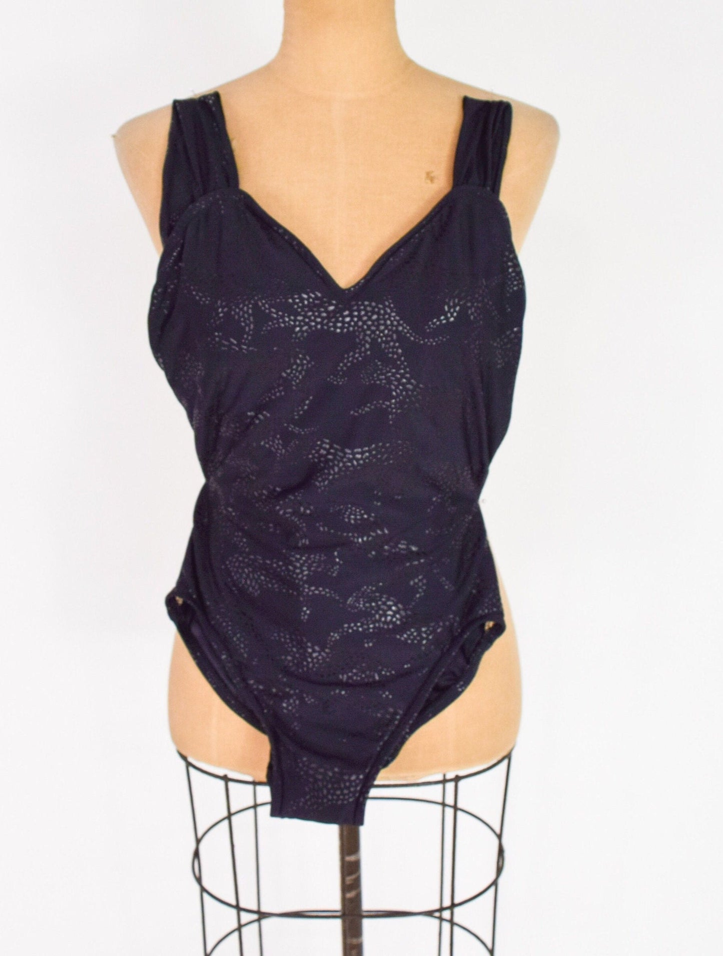 1980s Black Swimsuit Set, Jacket Slacks & Bathing Suit, Large