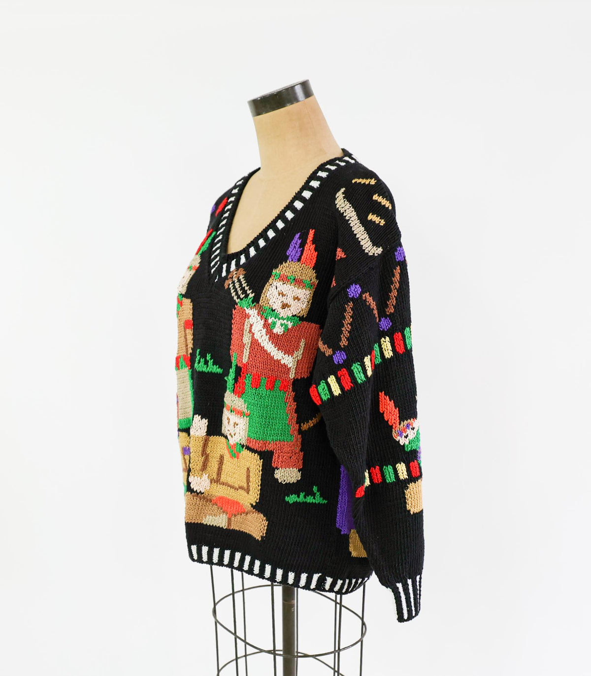 1980s Berek Native American Inspired Sweater,  Large