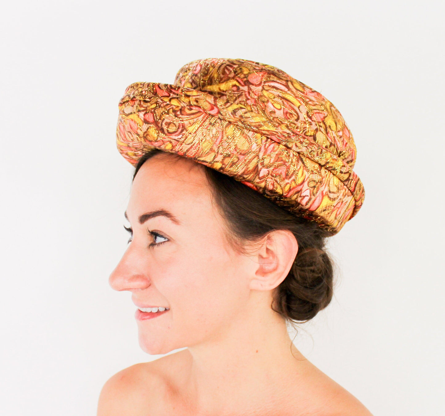 1960s Metallic Orange Hat