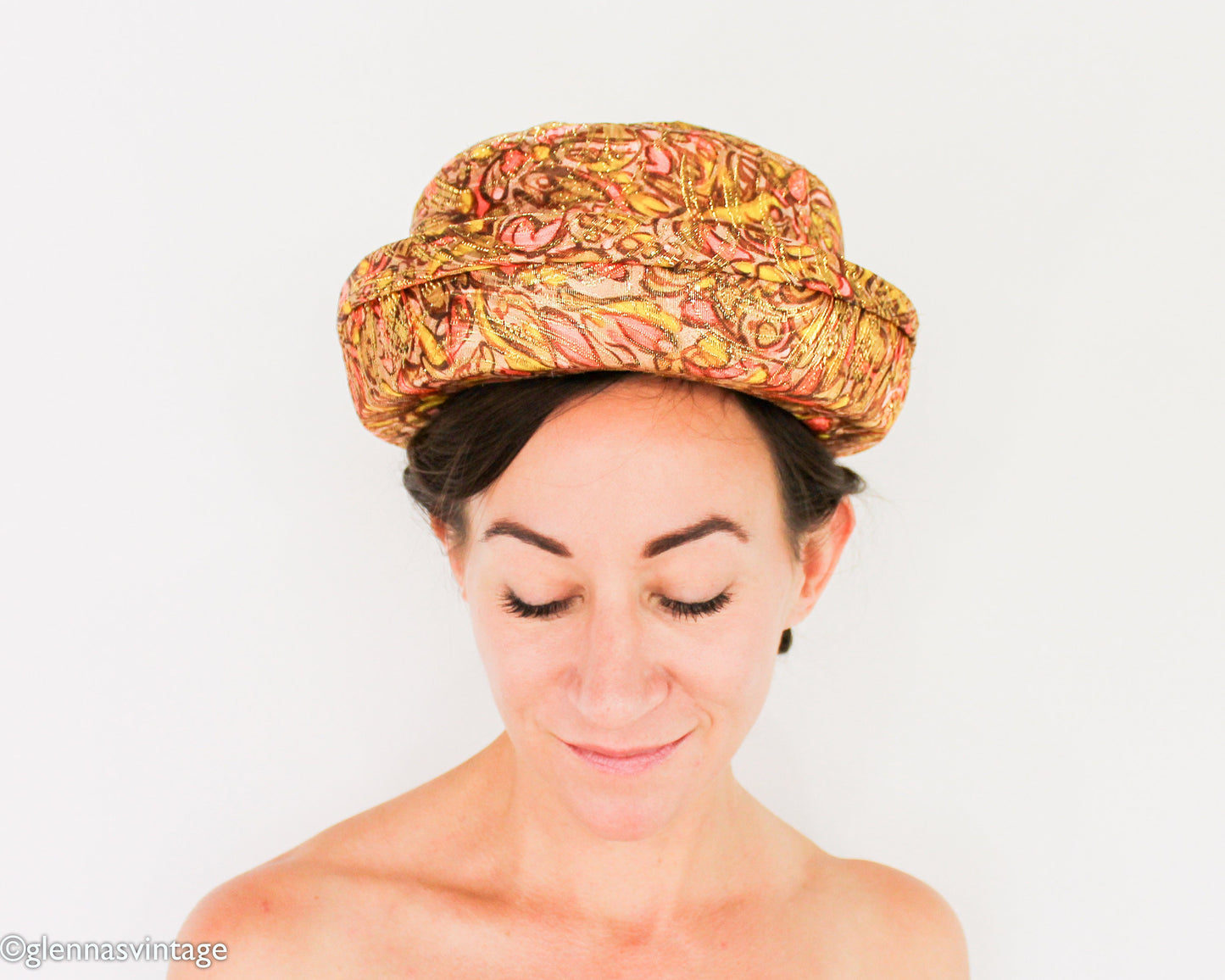 1960s Metallic Orange Hat