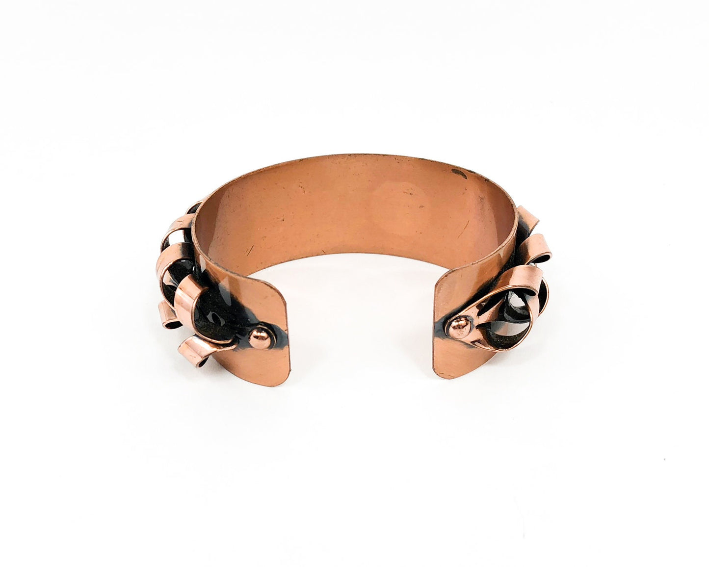 1950s Copper Cuff Bracelet | 50s Copper Coil Bracelet