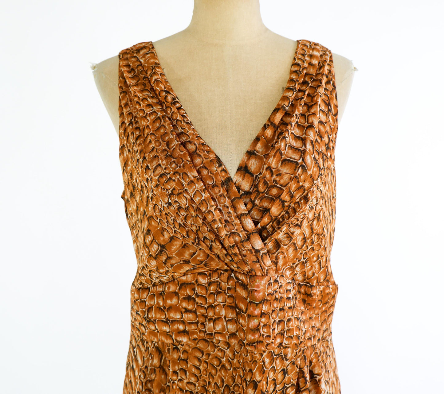 1990s Brown Reptile Print Dress | Jones New York , Large