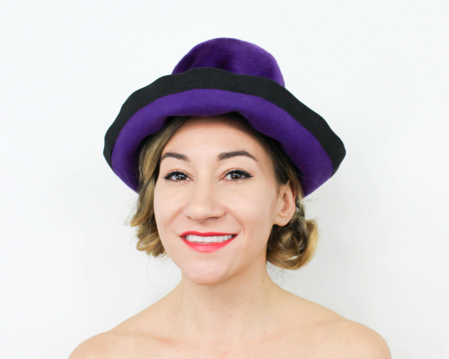 1960s Mr. John Jr. Purple Velour Hat