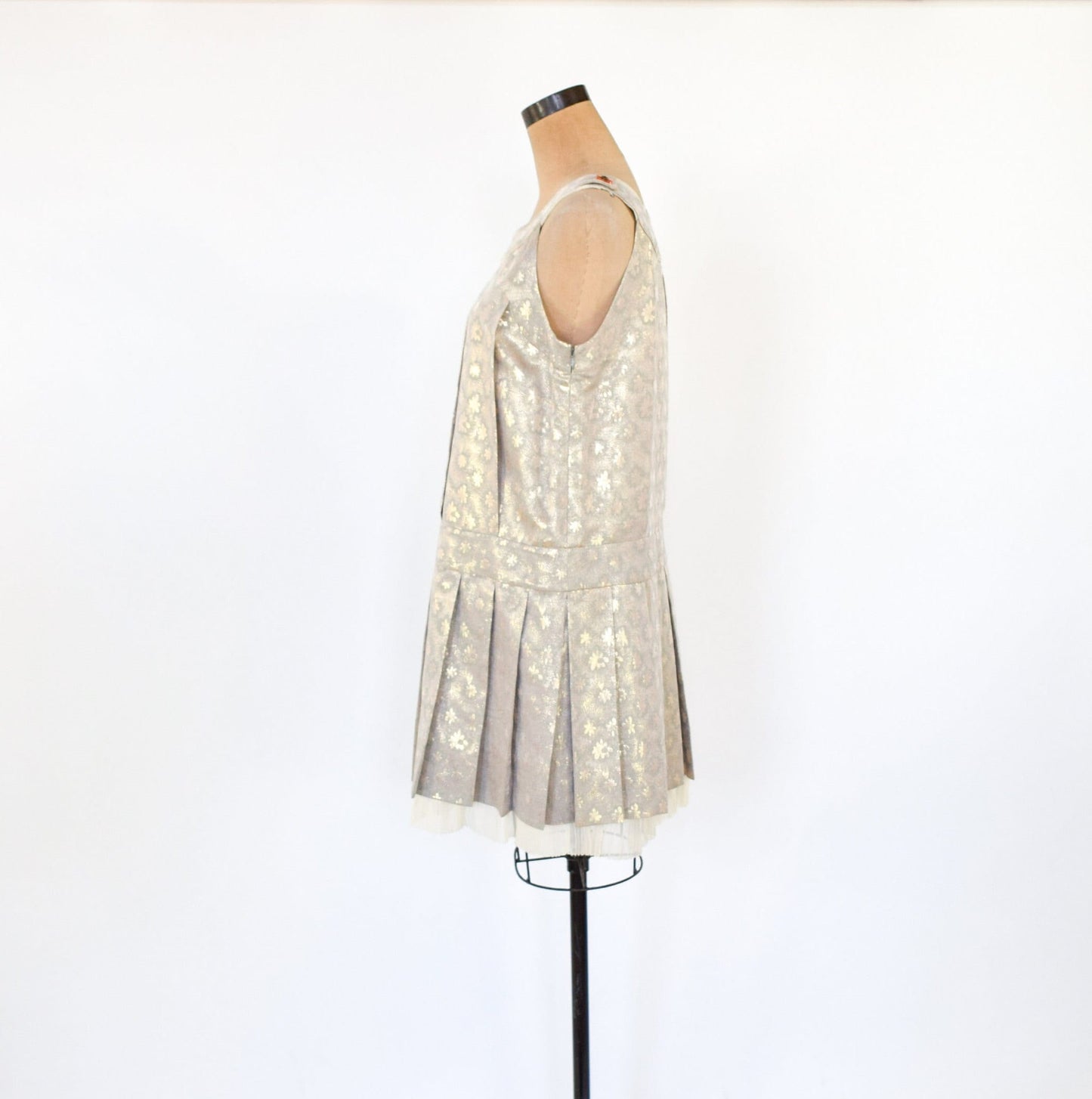 Marc Jacobs 1990s Gold Pleated Party Dress, Medium