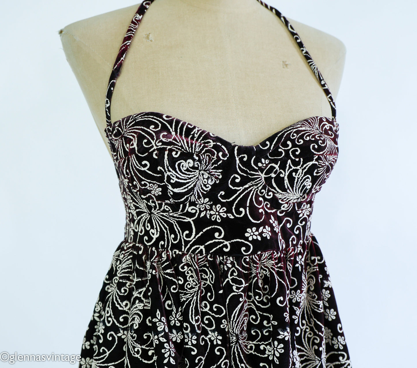 1990s Black Print Mini Dress | Betsey Johnson, Small