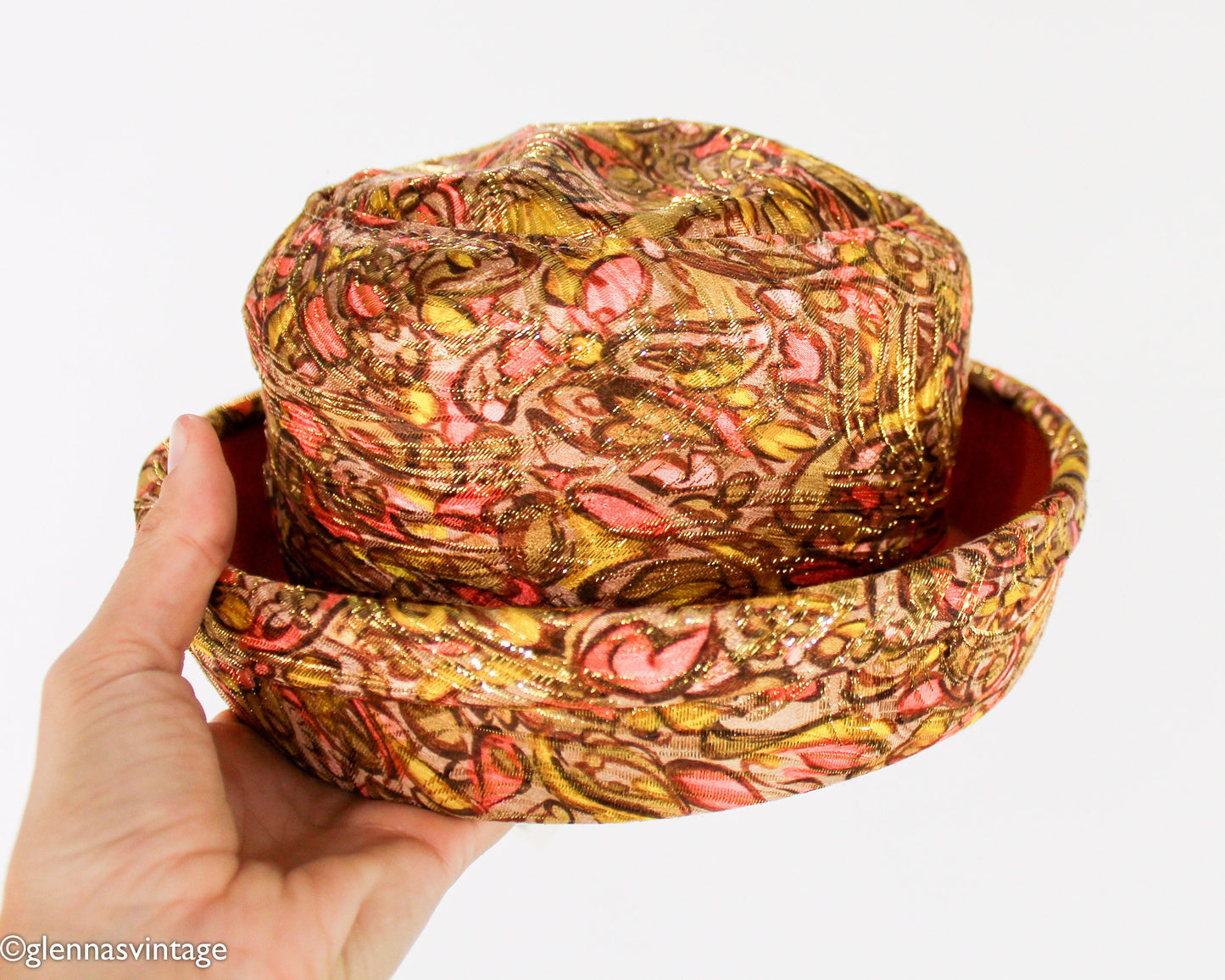 1960s Metallic Orange Hat