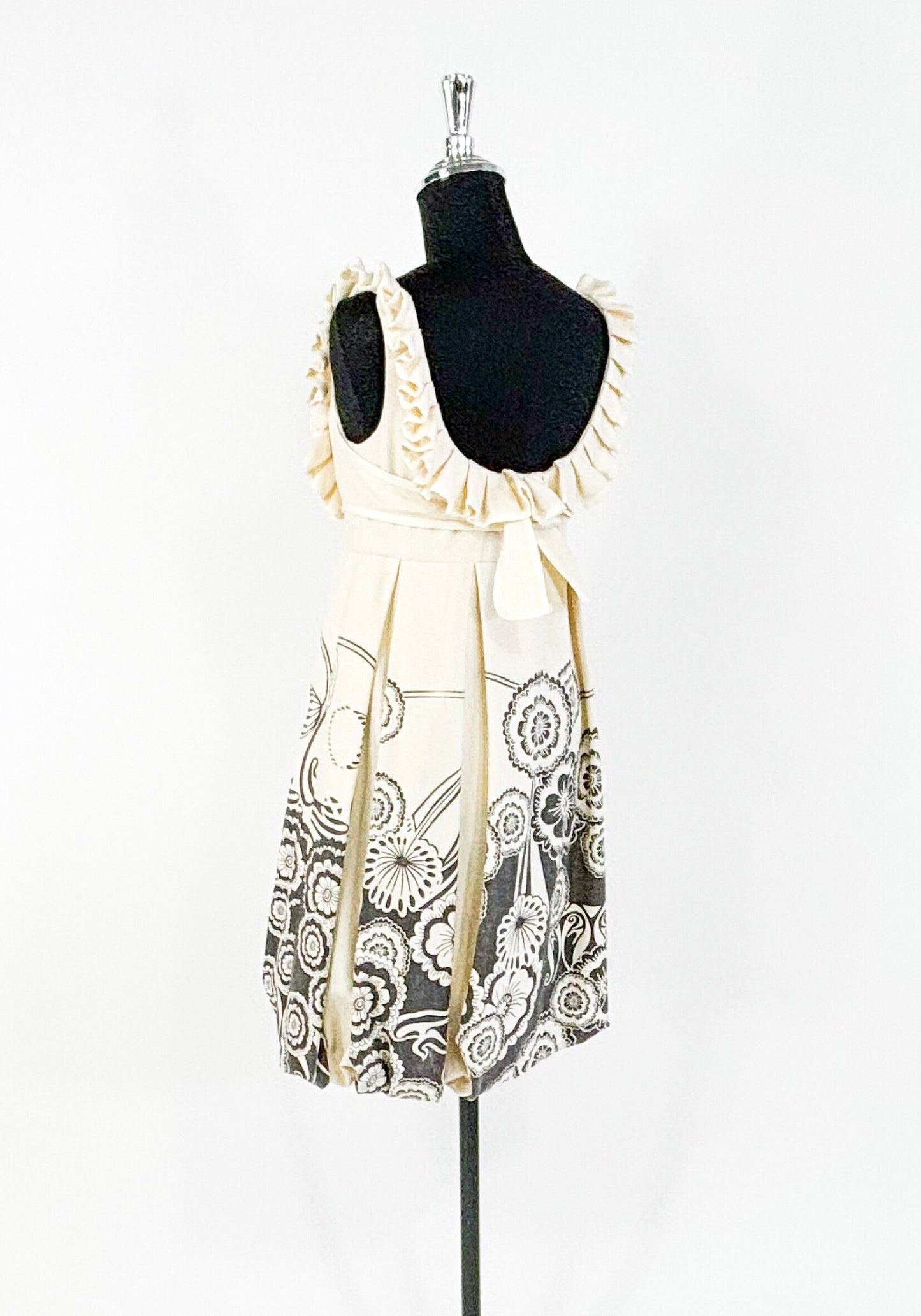 1990s White Wool Sleeveless Dress Sundress, Small