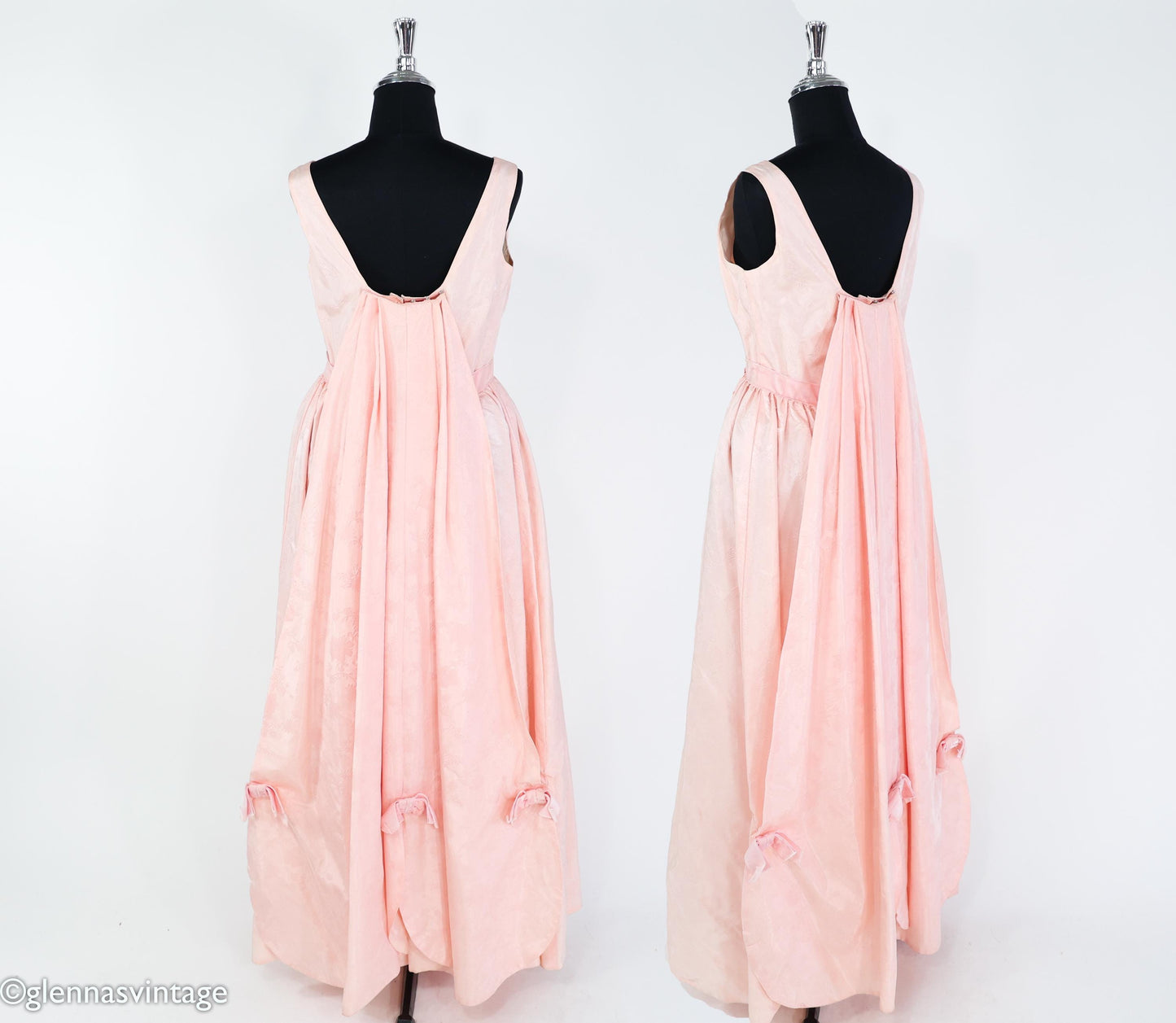 1960s Vintage Pink Prom Dress, Small