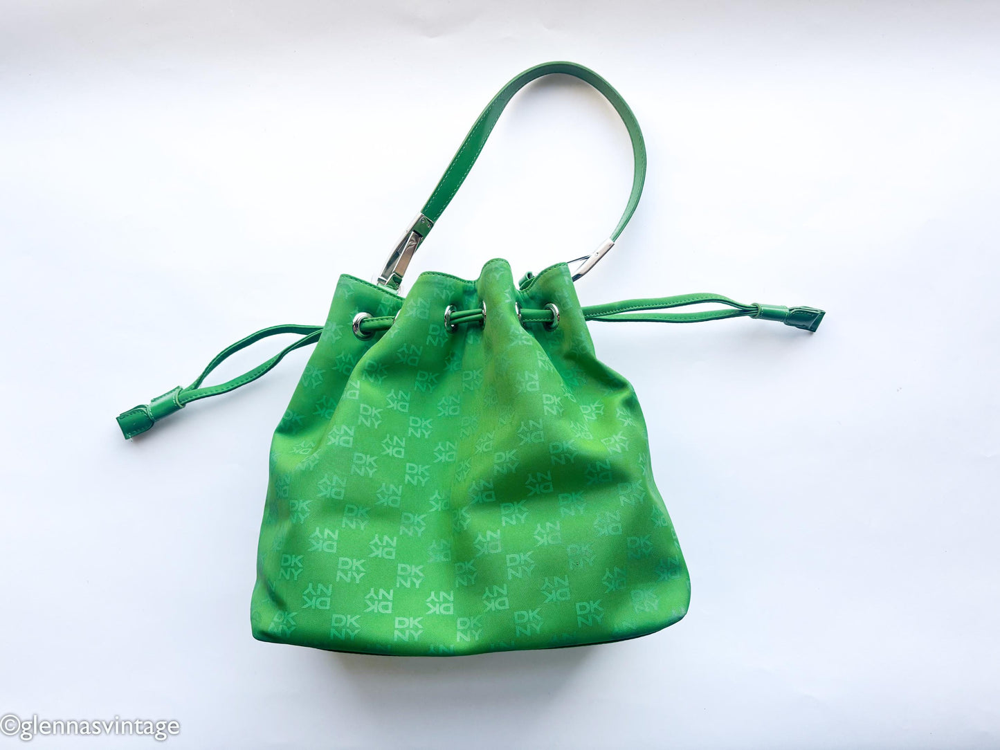 DKNY 1980s Bright Green Handbag