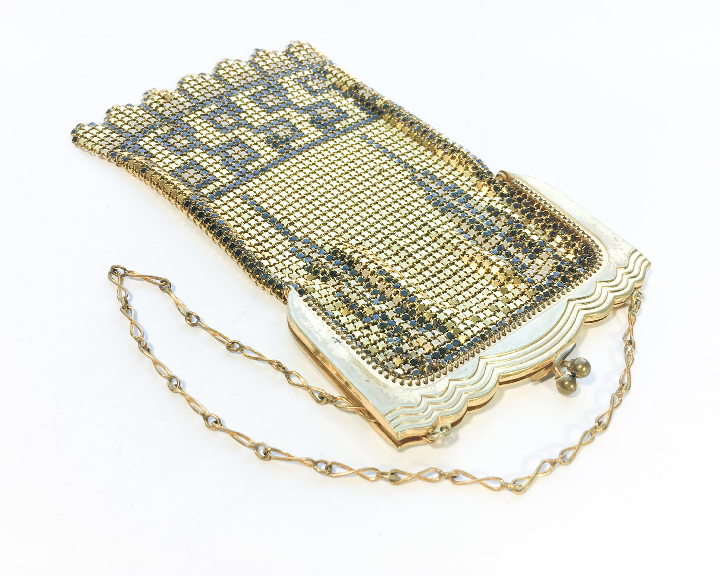 1920s Gold Deco Mesh Handbag