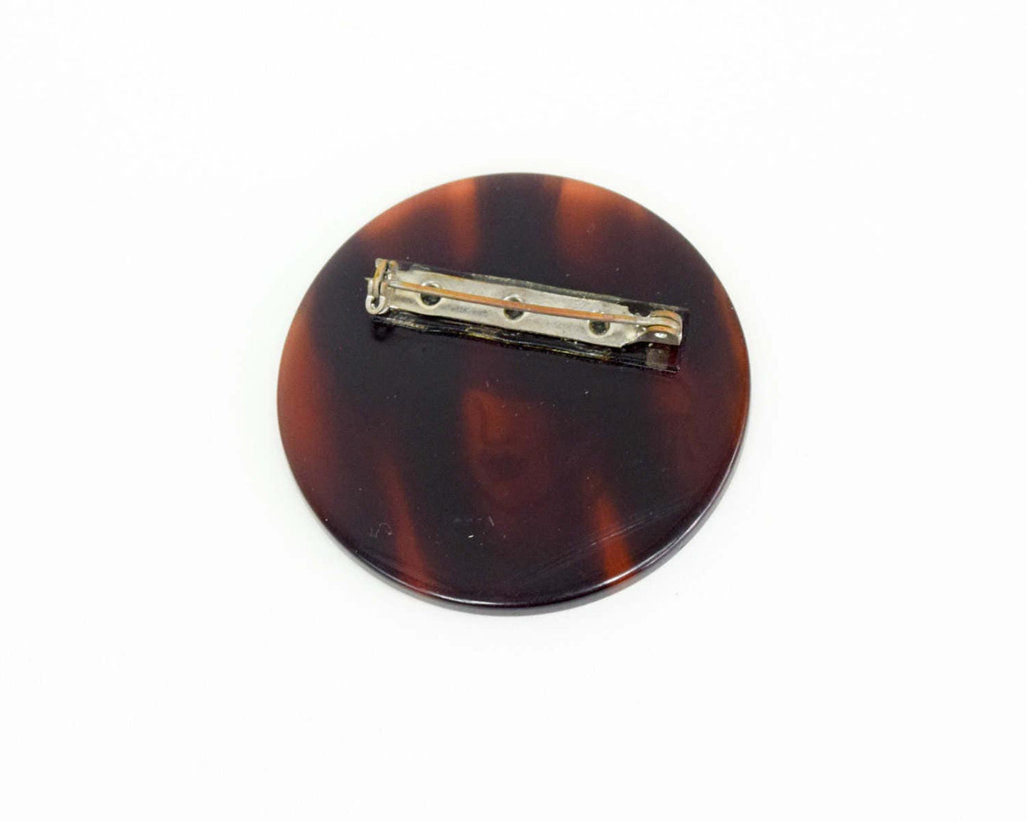1950s Lady In Hat Brooch | 50s Brown Lucite Lady in Hat | Red Hat Society