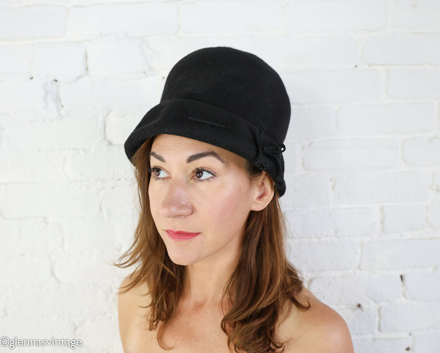 1960s Black Wool Felt Hat
