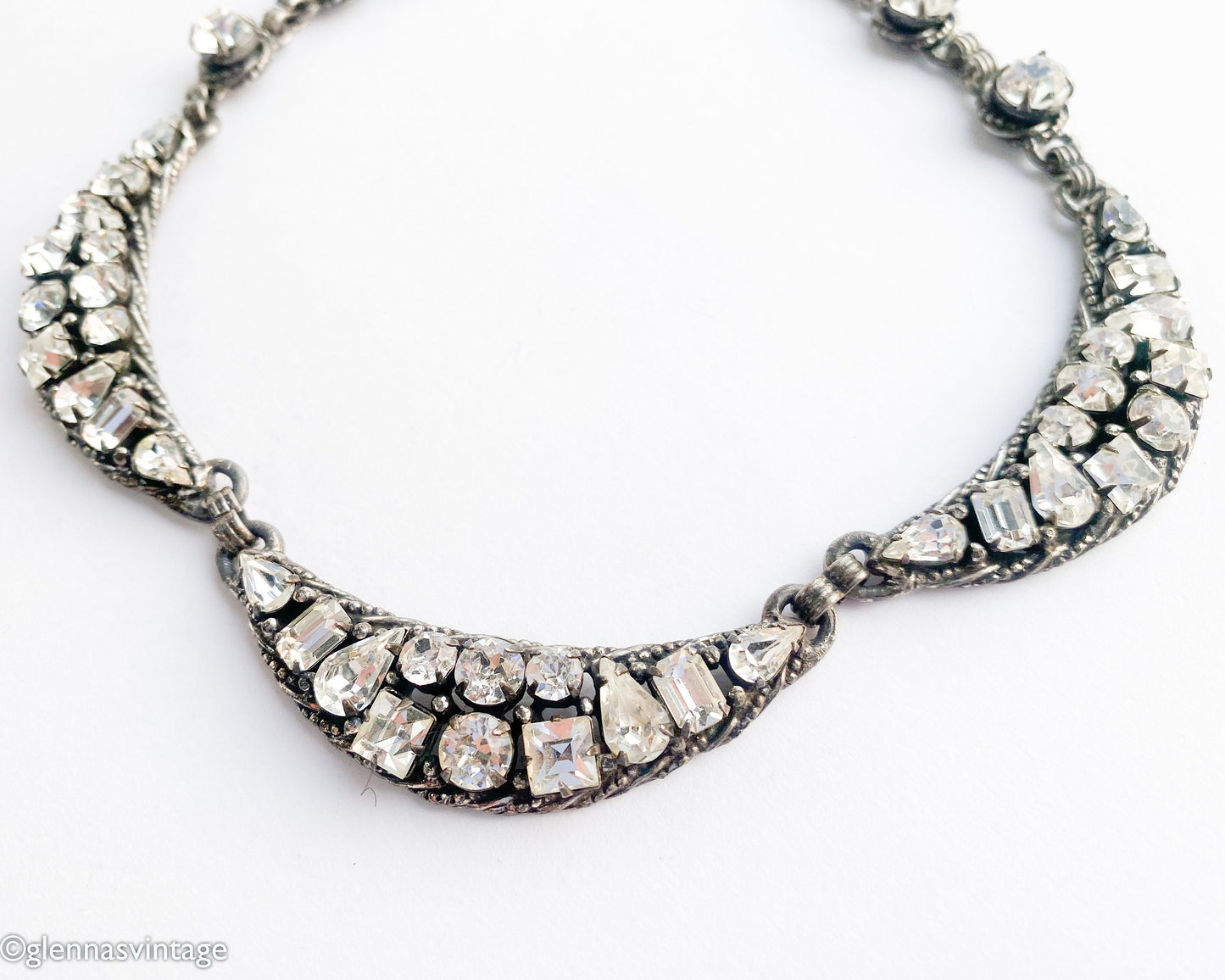 1940s Rhinestone Evening Necklace | Rhinestone Choker