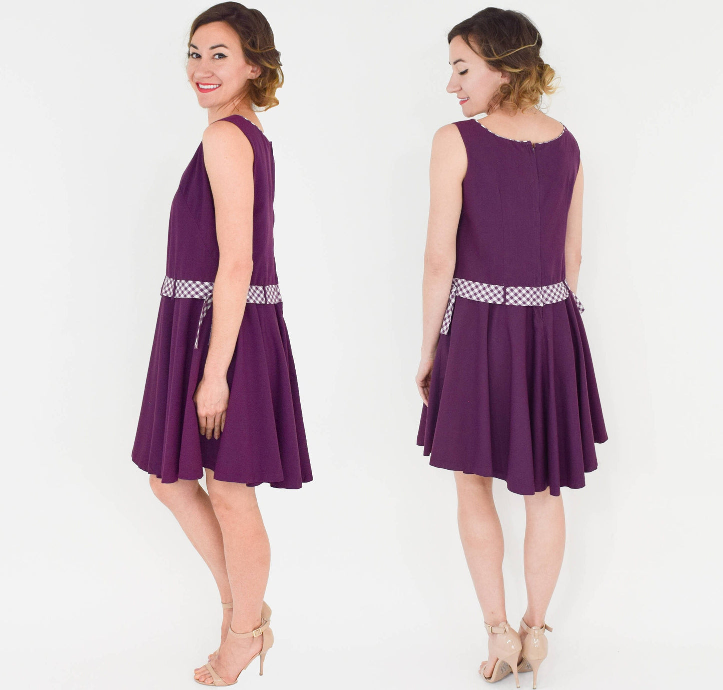 1950s Purple Cotton Sundress, Medium