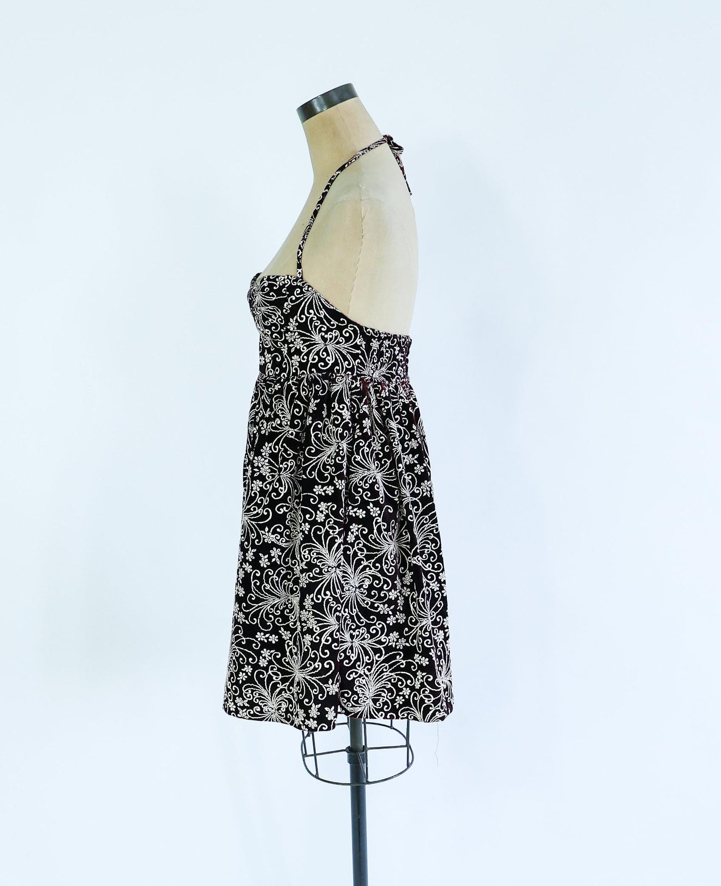1990s Black Print Mini Dress | Betsey Johnson, Small
