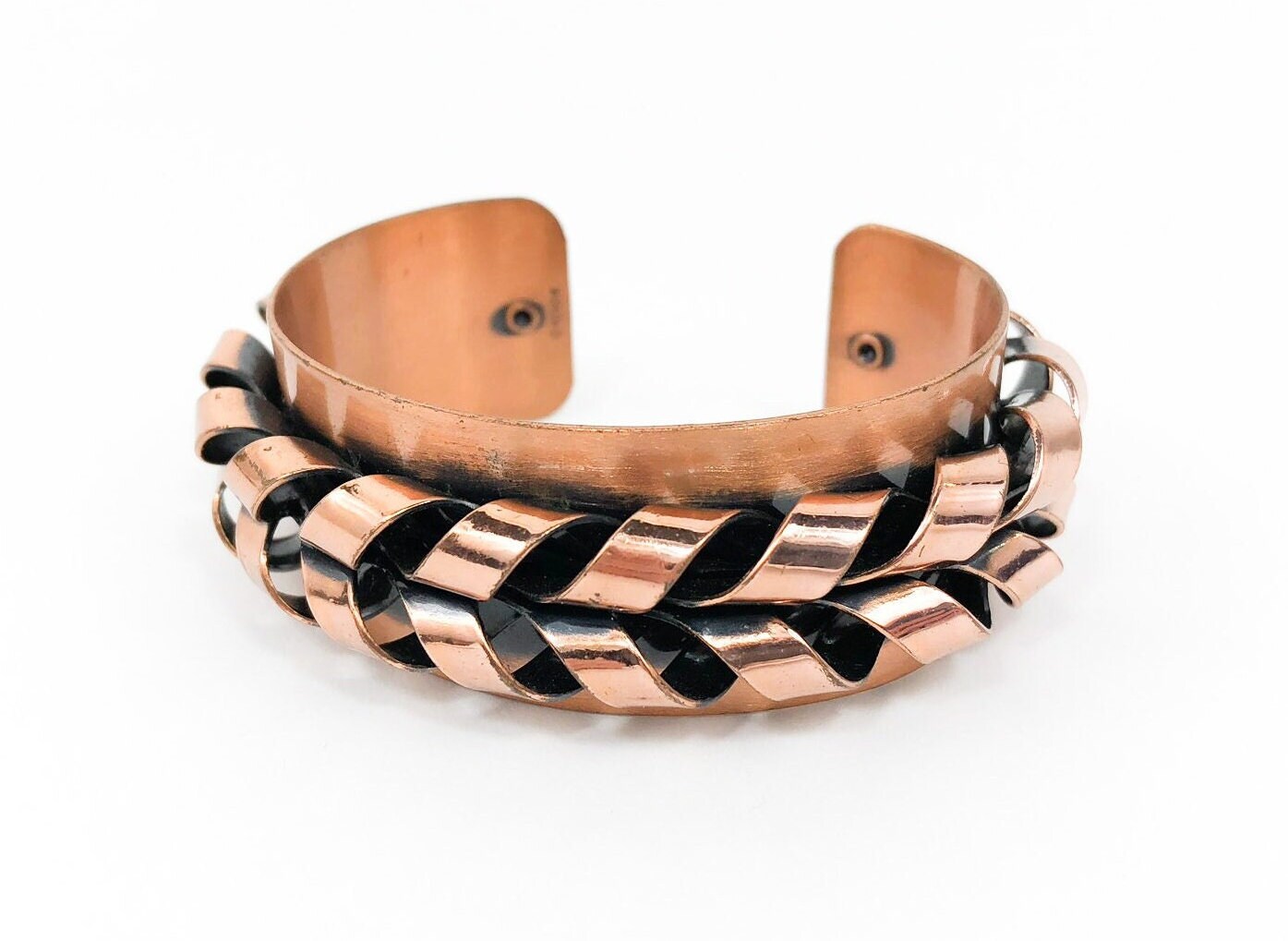 1950s Copper Cuff Bracelet | 50s Copper Coil Bracelet