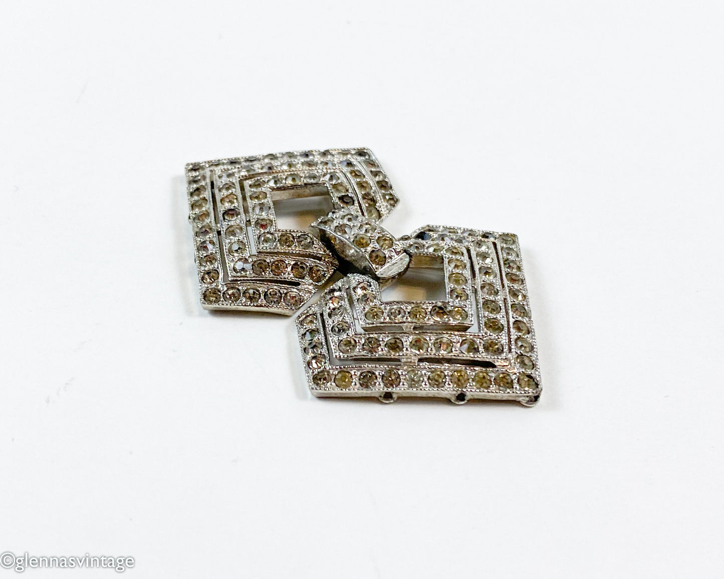1950s Rhinestone Jewelry Clasp | Bracelet/ Necklace Clasp | Belt Buckle