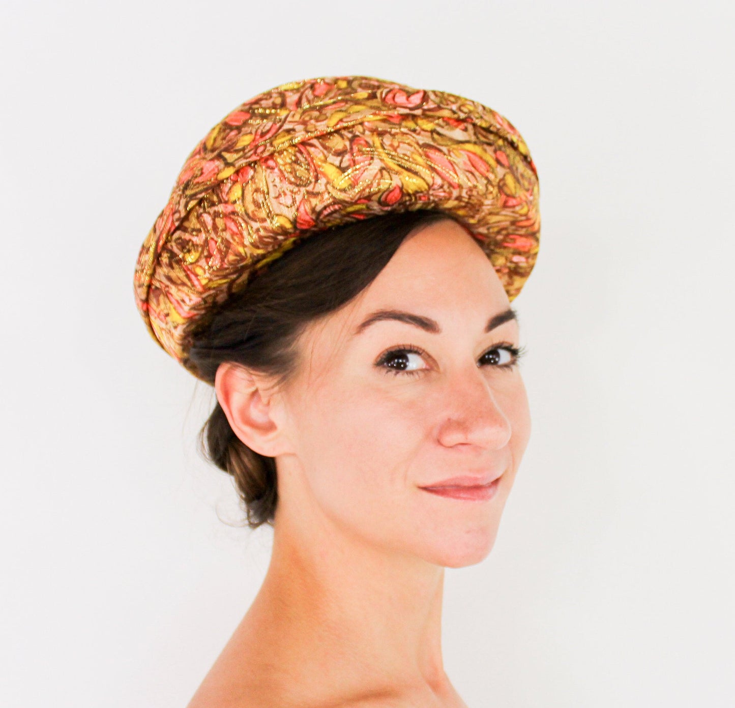 1960s Metallic Orange Hat