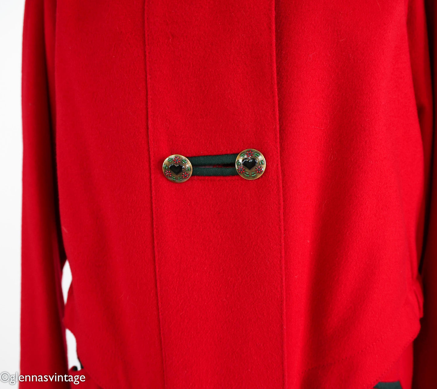 1980s Lodenfrey Red Wool Alpine Coat, 2XL, 48" Bust
