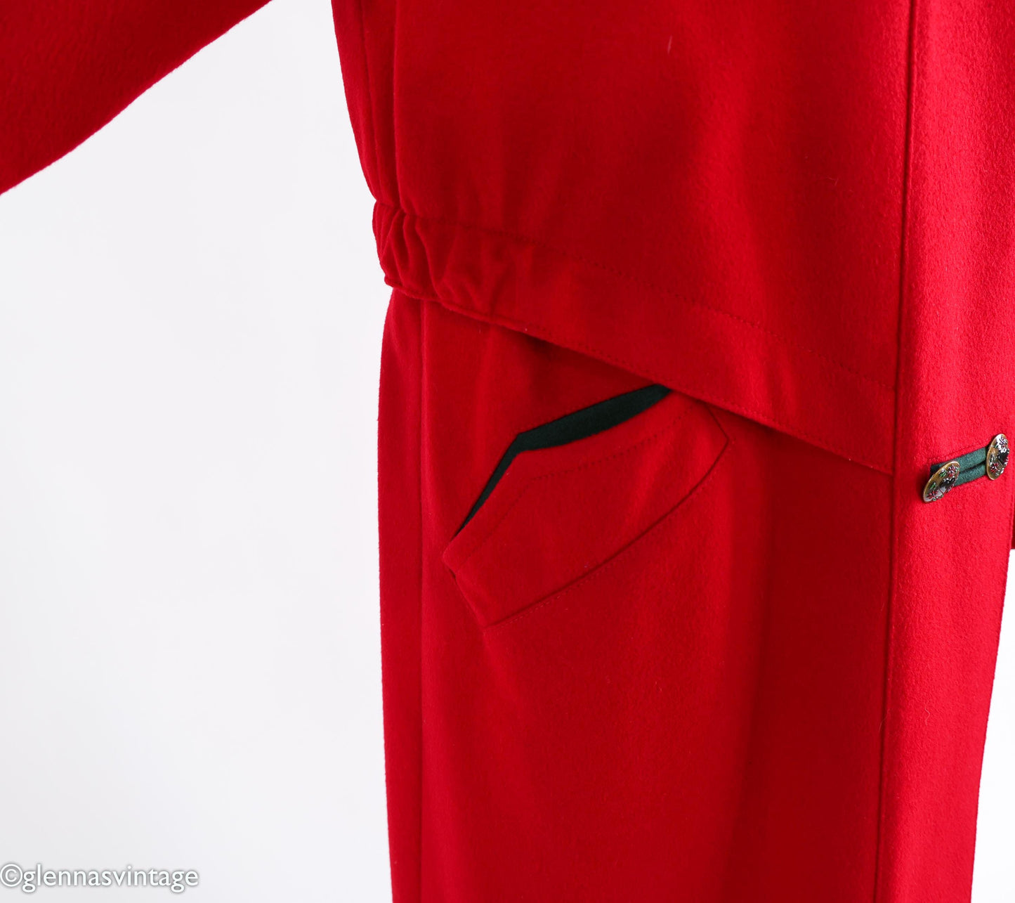 1980s Lodenfrey Red Wool Alpine Coat, 2XL, 48" Bust