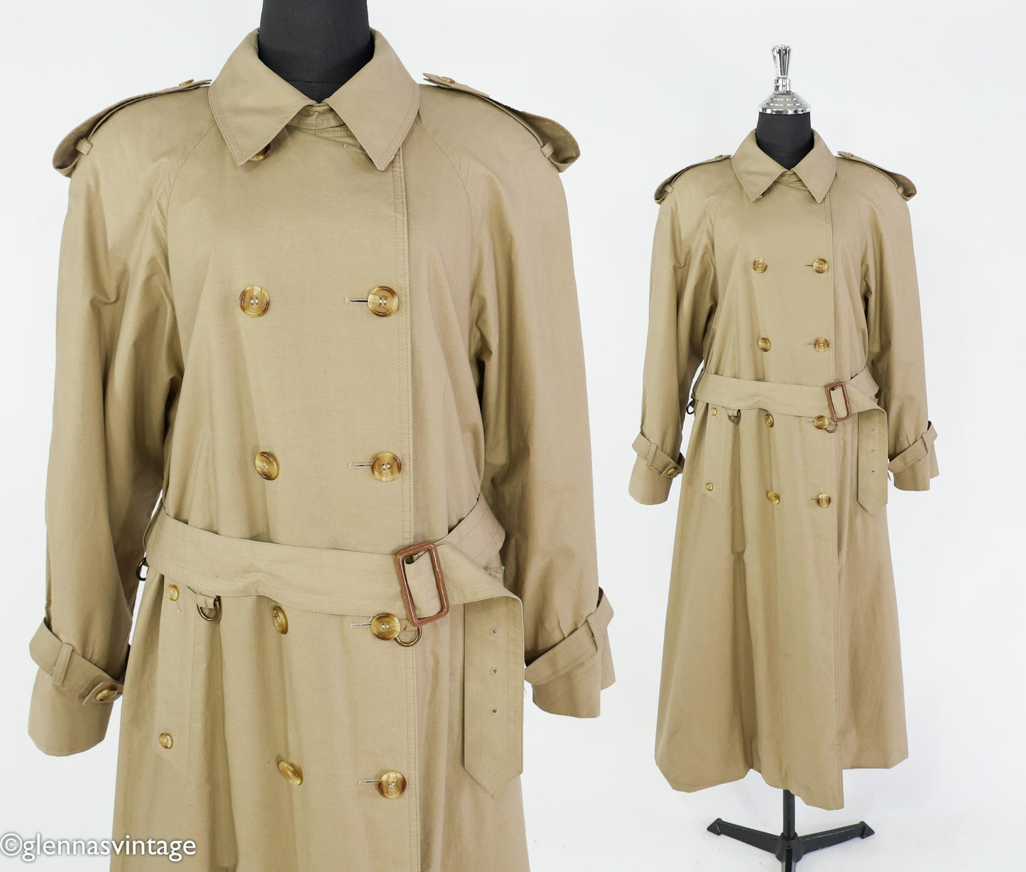 Aquascutum | 1970s Trench Coat | 70s Khaki Trench Coat | Aquascutum England | Medium