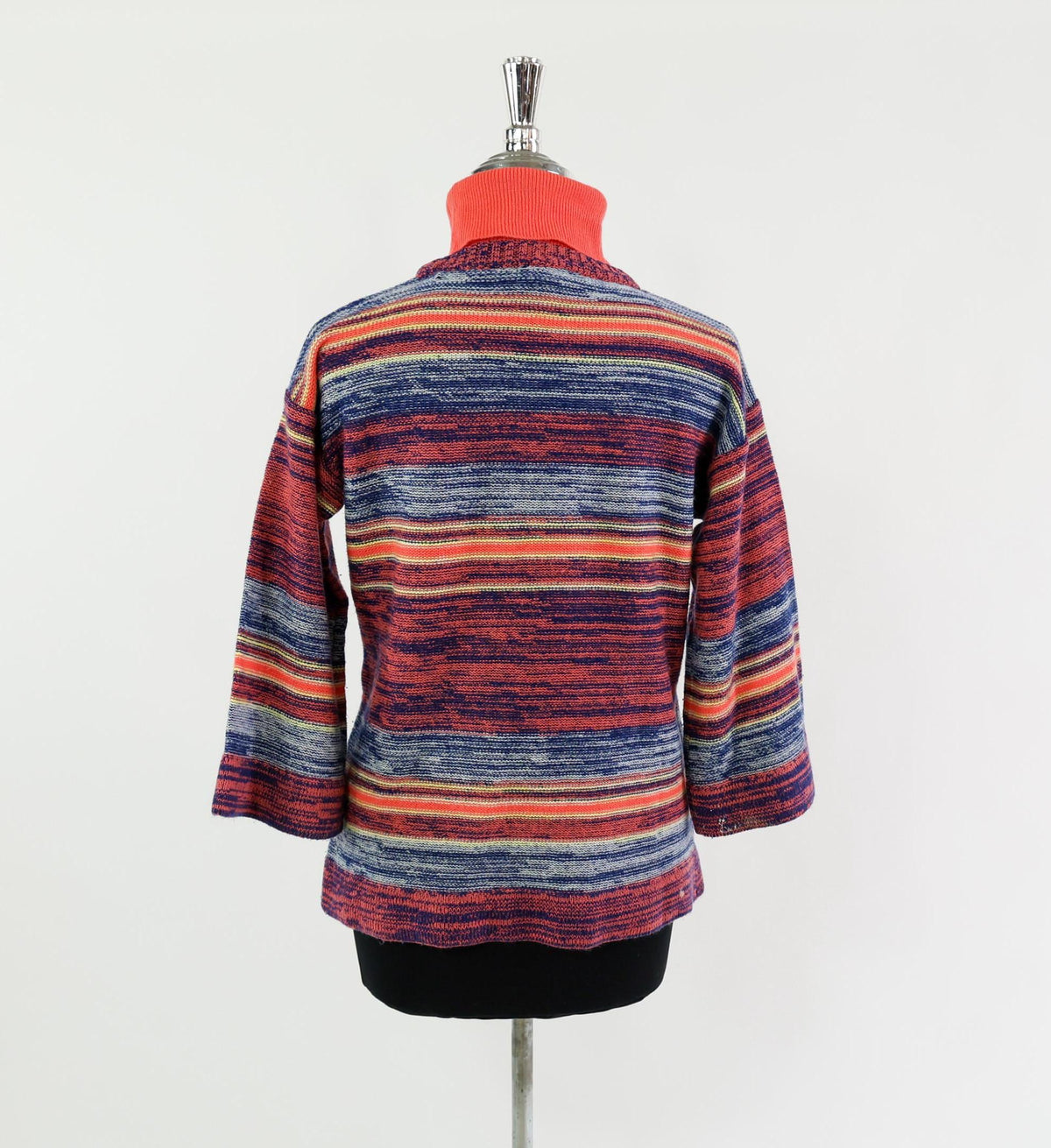 1970s Colorful Stripe Pullover Sweater, Medium