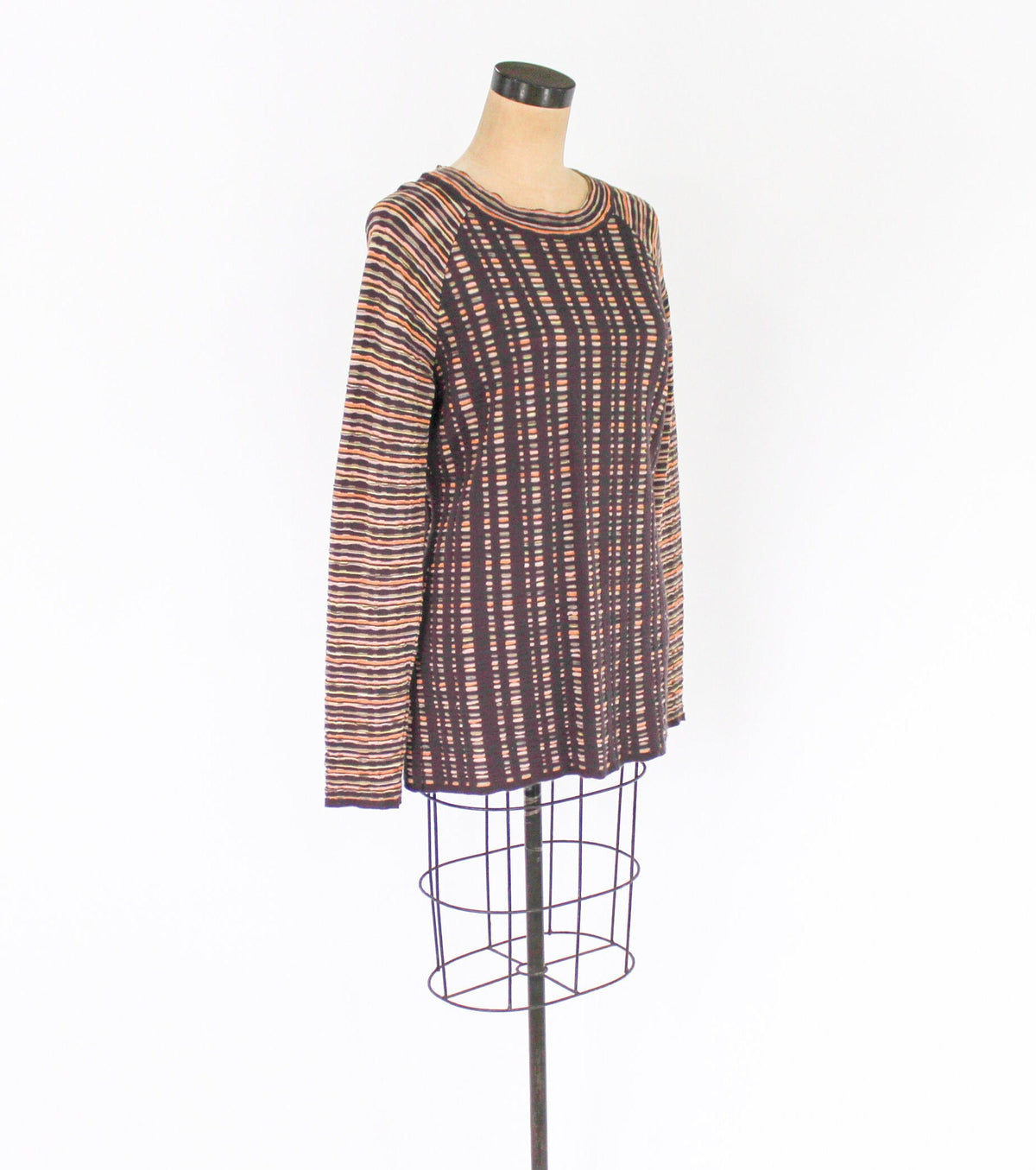 1990s Missoni Brown Knit Stripe Sweater |, Large