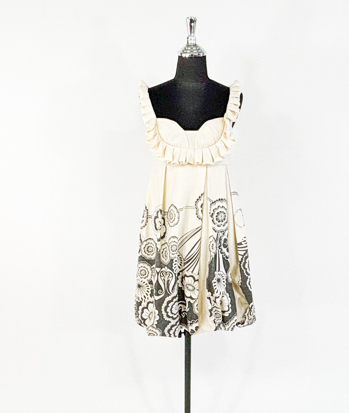 1990s White Wool Sleeveless Dress Sundress, Small
