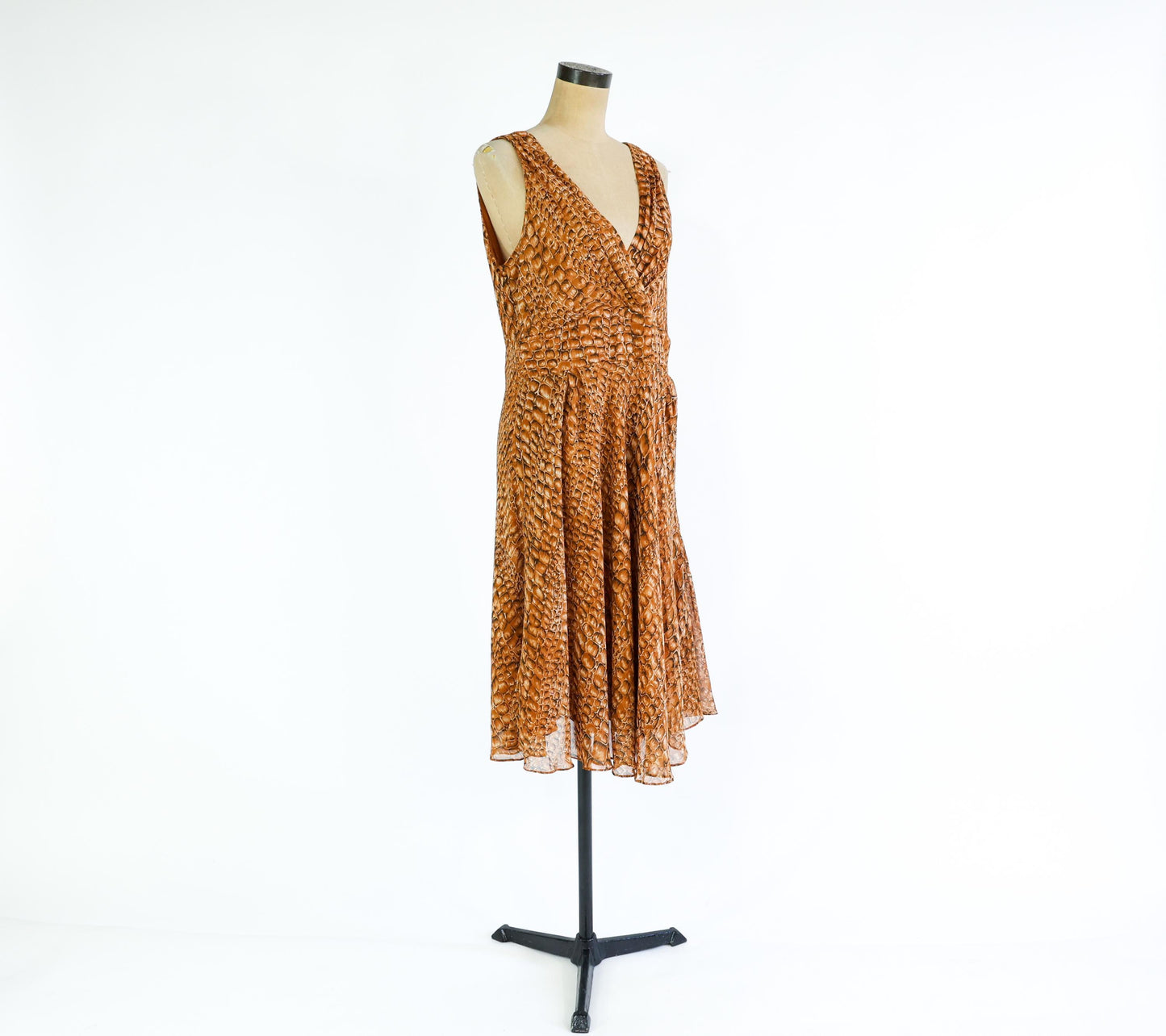 1990s Brown Reptile Print Dress | Jones New York , Large