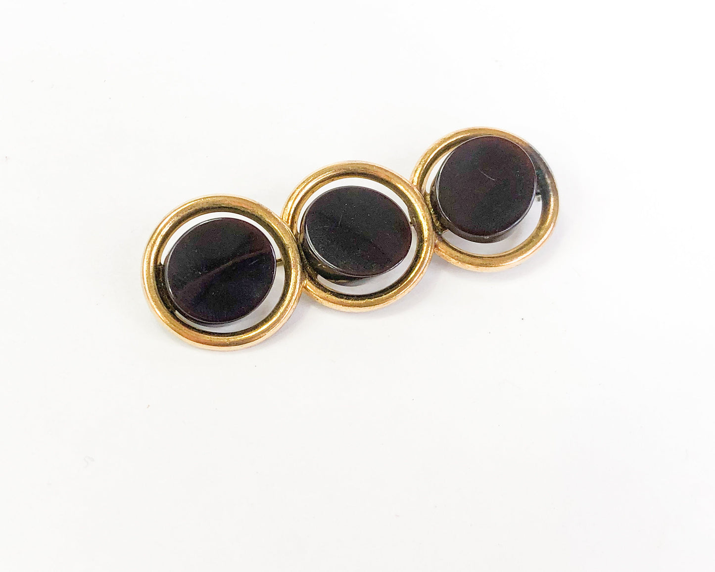 1940s Bakelite Bar Brooch | Brown Bakelite Pin
