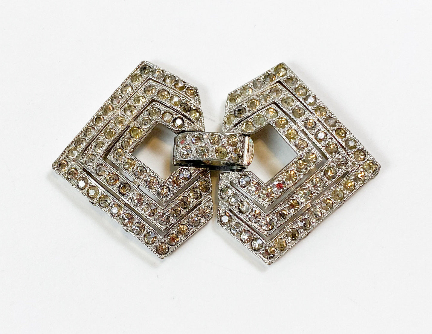 1950s Rhinestone Jewelry Clasp | Bracelet/ Necklace Clasp | Belt Buckle