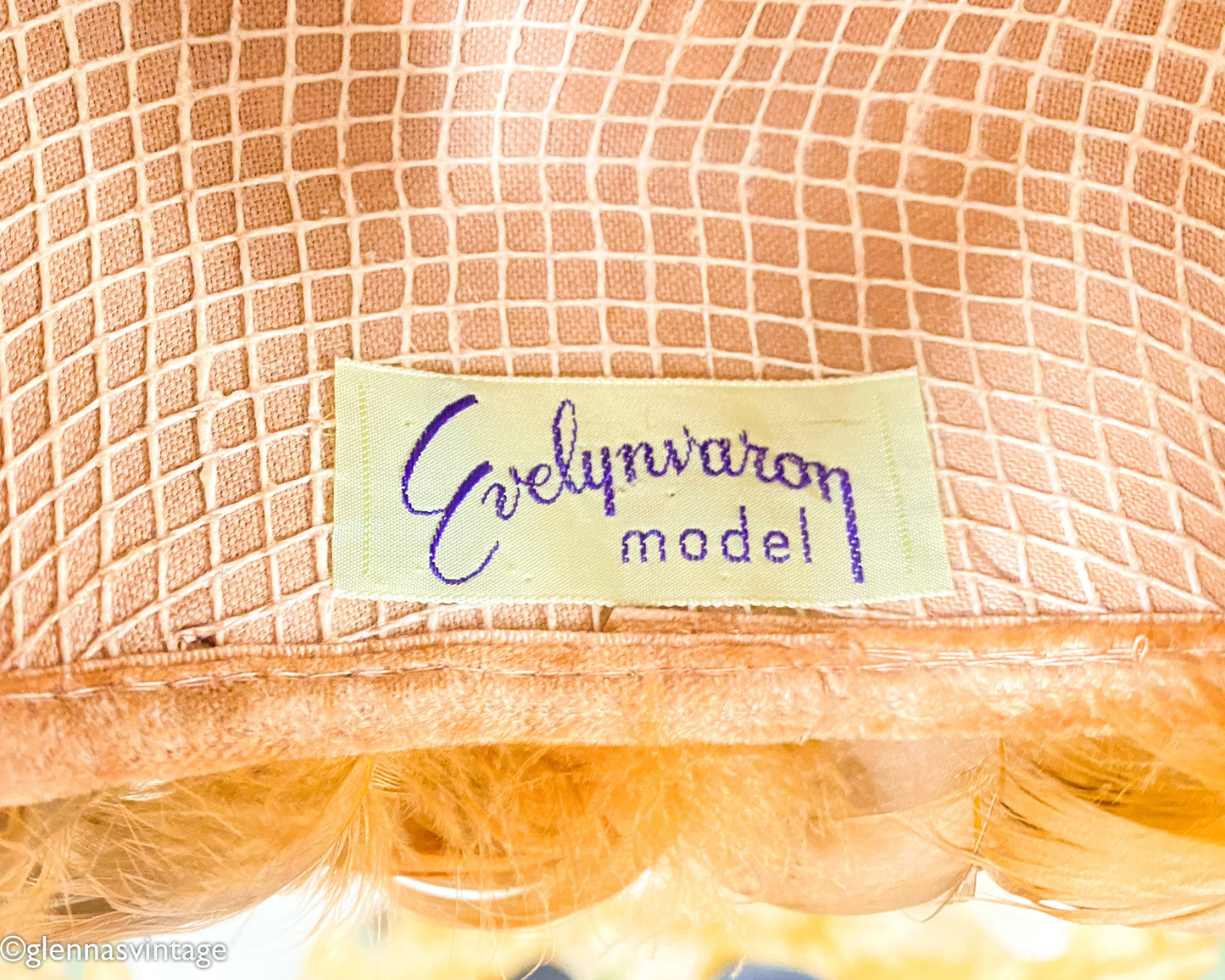 1960s Gold Feather Hat