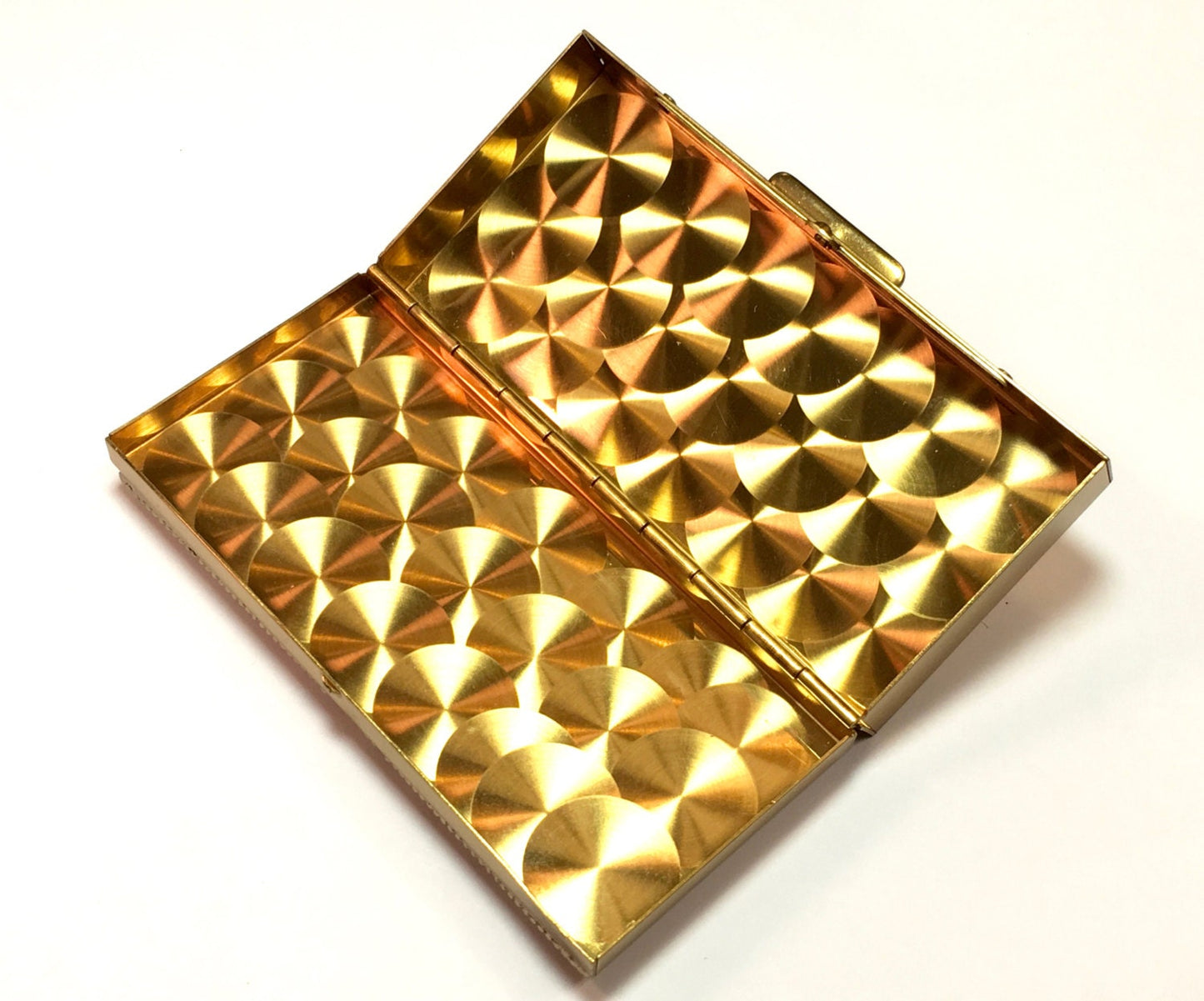 1950s Gold Cigarette Case | 50s Pearl Rhinestone & Gold Case | Vanity Case