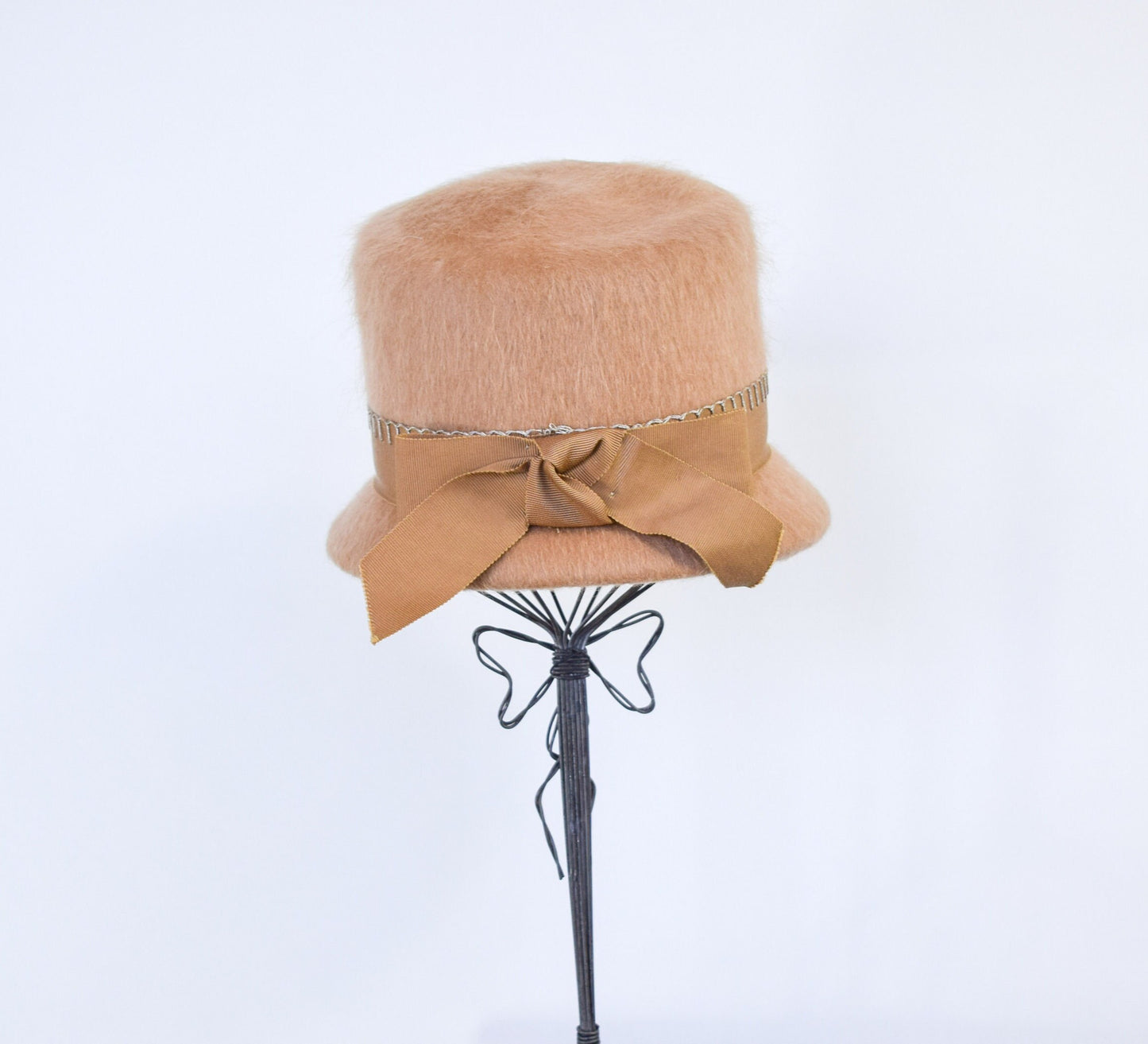 1960s Tan Mohair Wool Hat