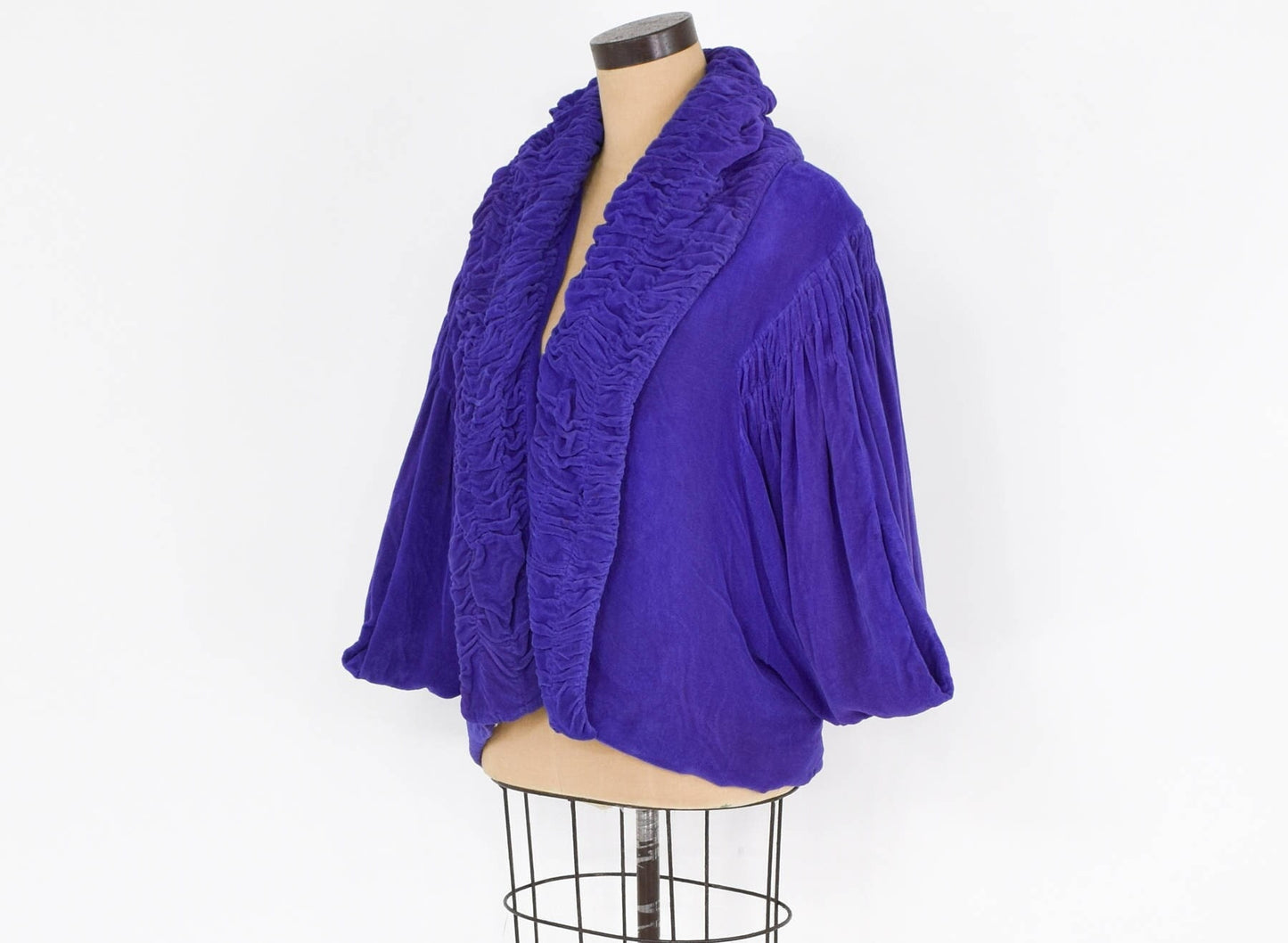 1900s Violet Silk Velvet Capelet | Downton Abbey Style
