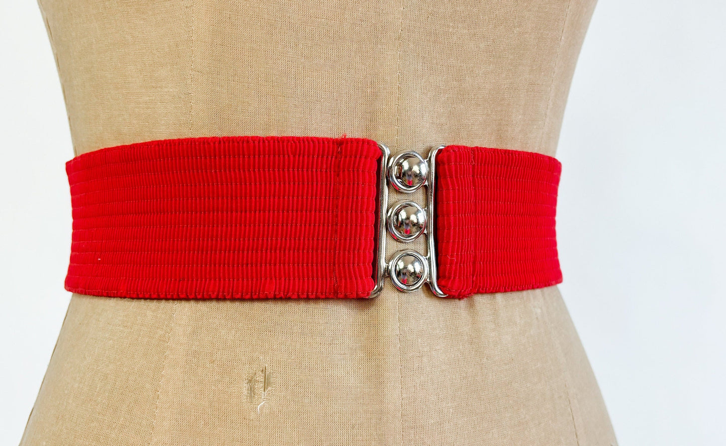 1950s Red Elastic Belt