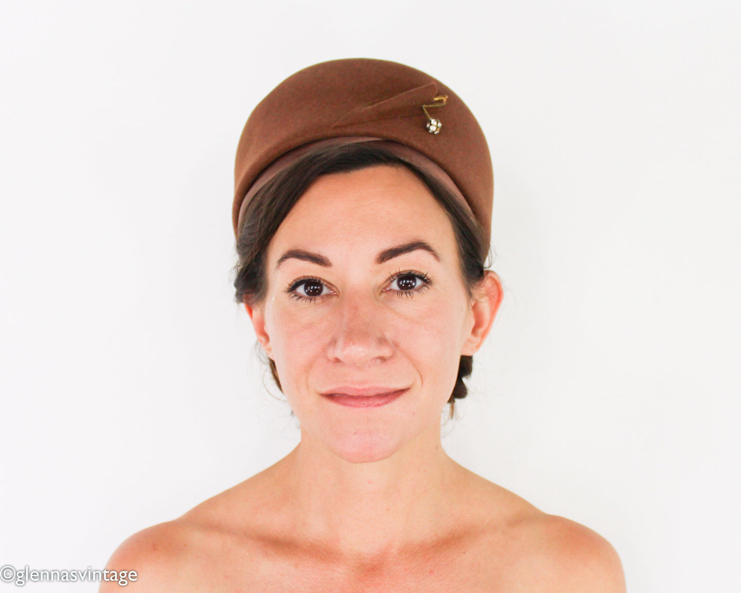 1960s Brown Wool Hat