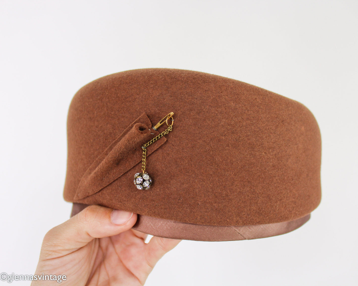 1960s Brown Wool Hat