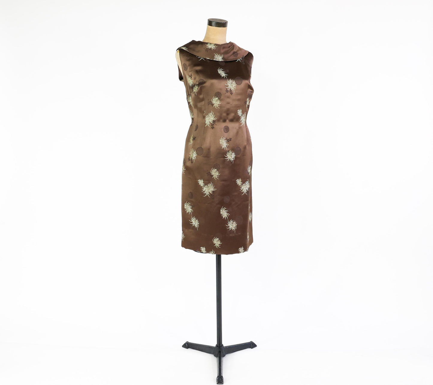 1950s Satin Jacquard Dress and Jacket Set, Plus Size