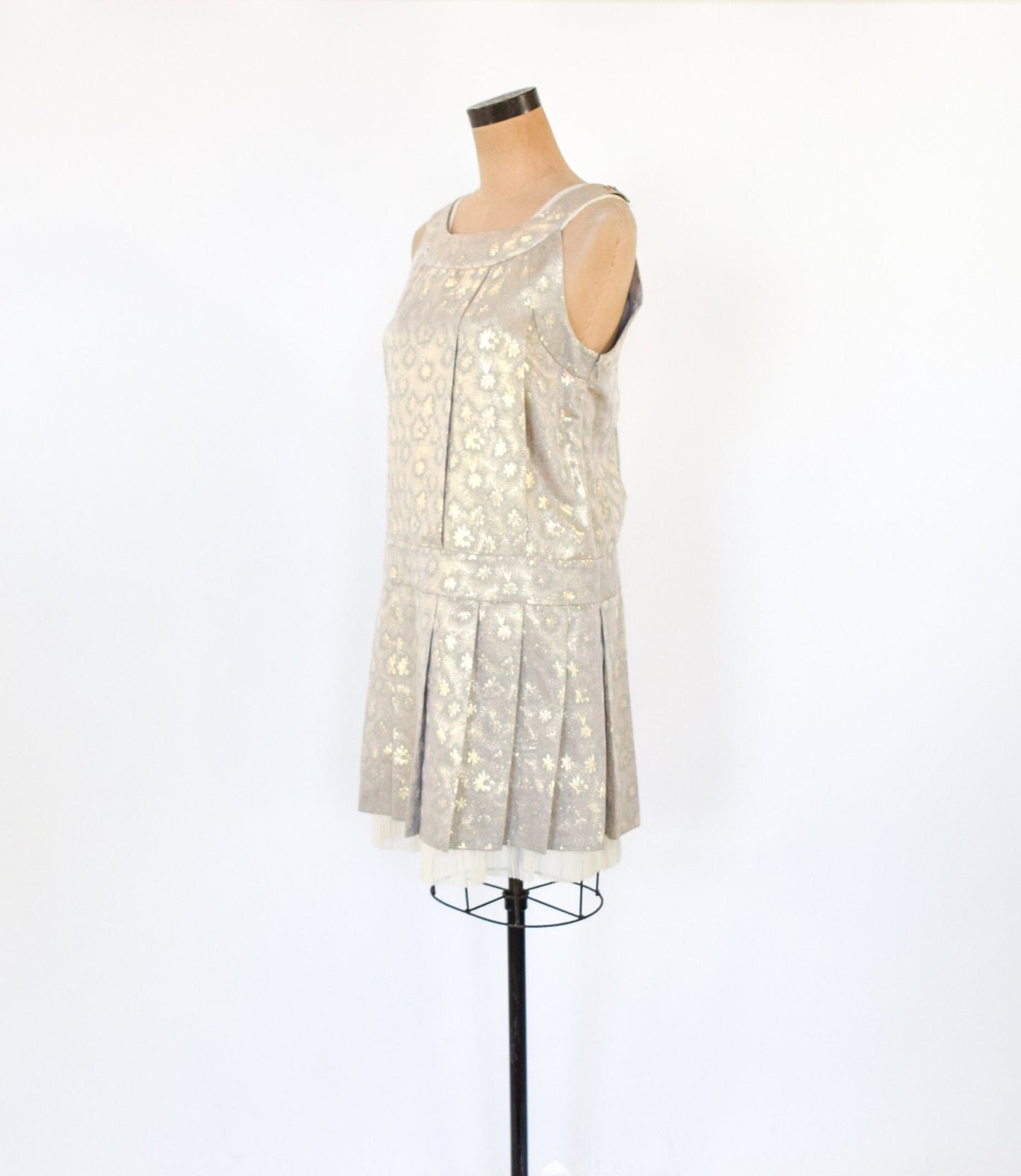 Marc Jacobs 1990s Gold Pleated Party Dress, Medium