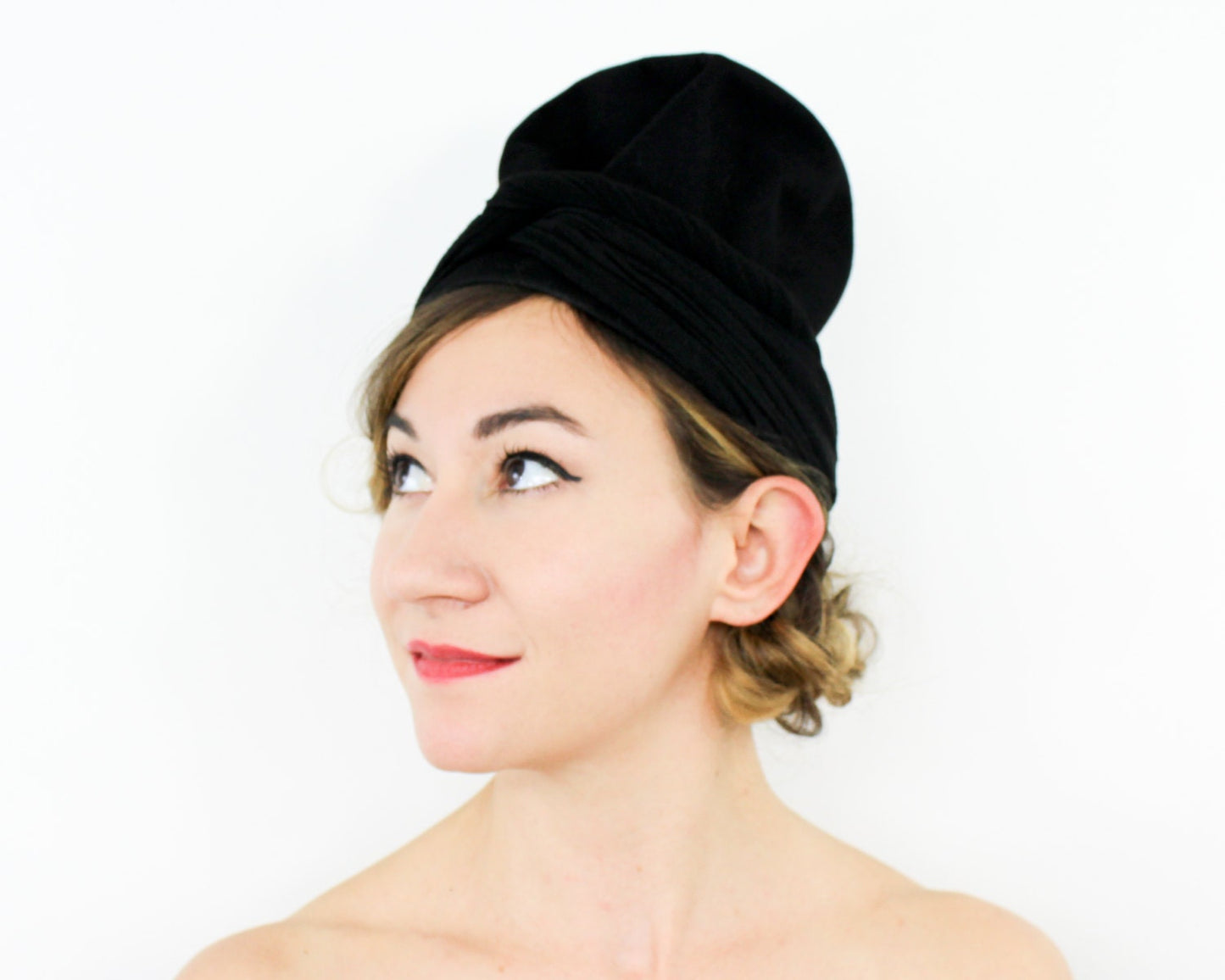 1940s Black Wool Felt Hat