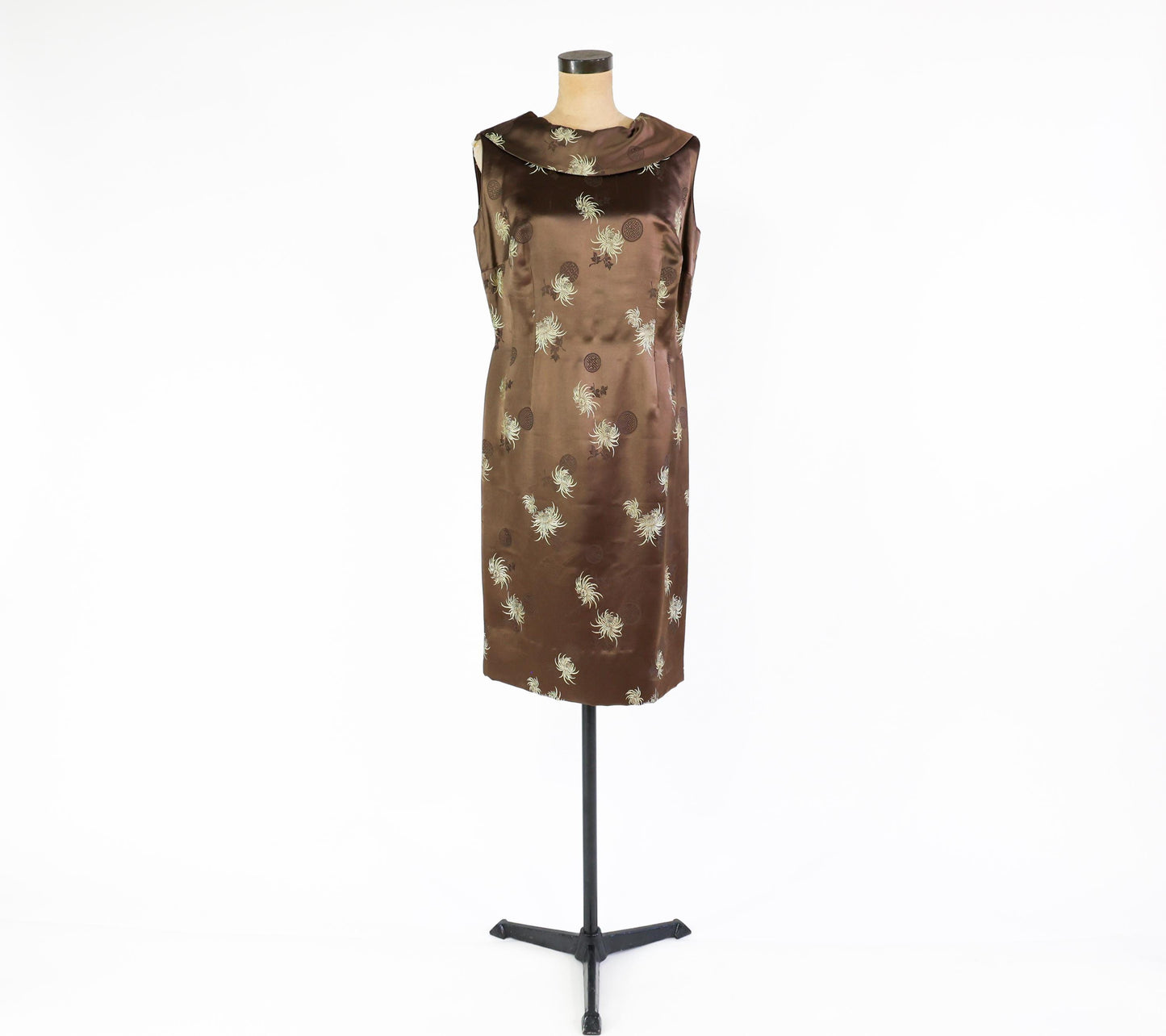 1950s Satin Jacquard Dress and Jacket Set, Plus Size
