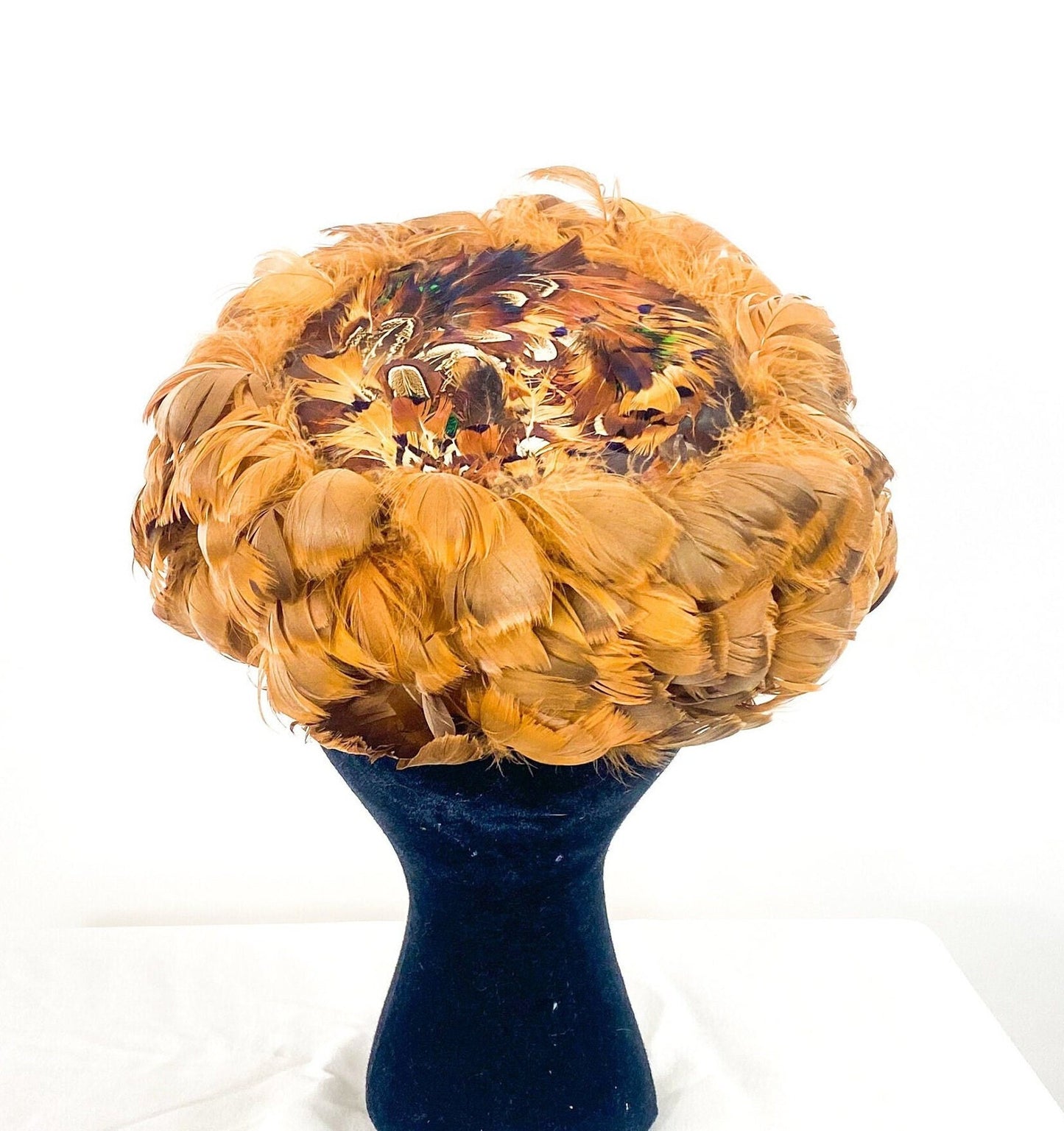 1960s Gold Feather Hat