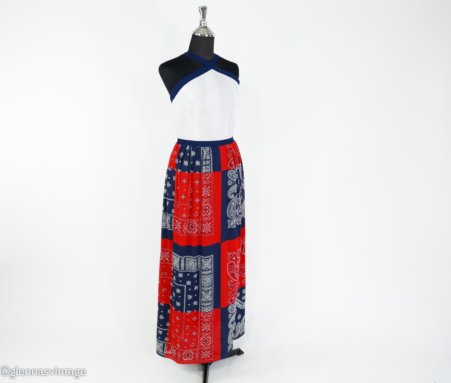 1970s Halter Maxi Dress, Small