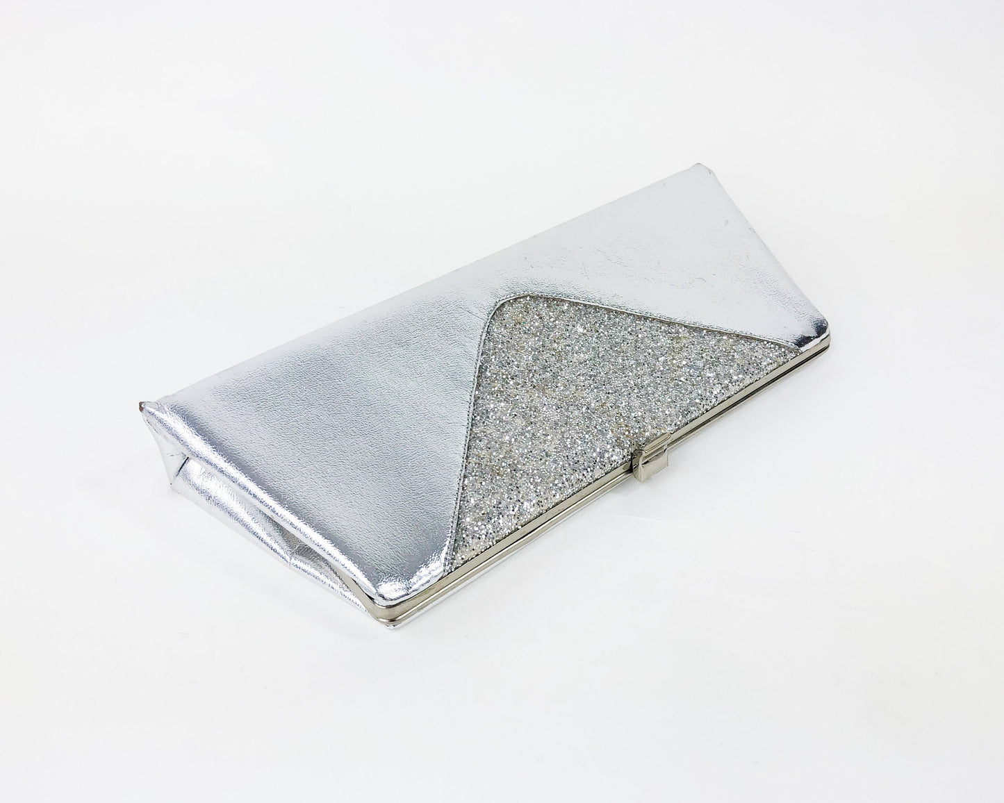 | Metallic Faux Leather Evening Bag